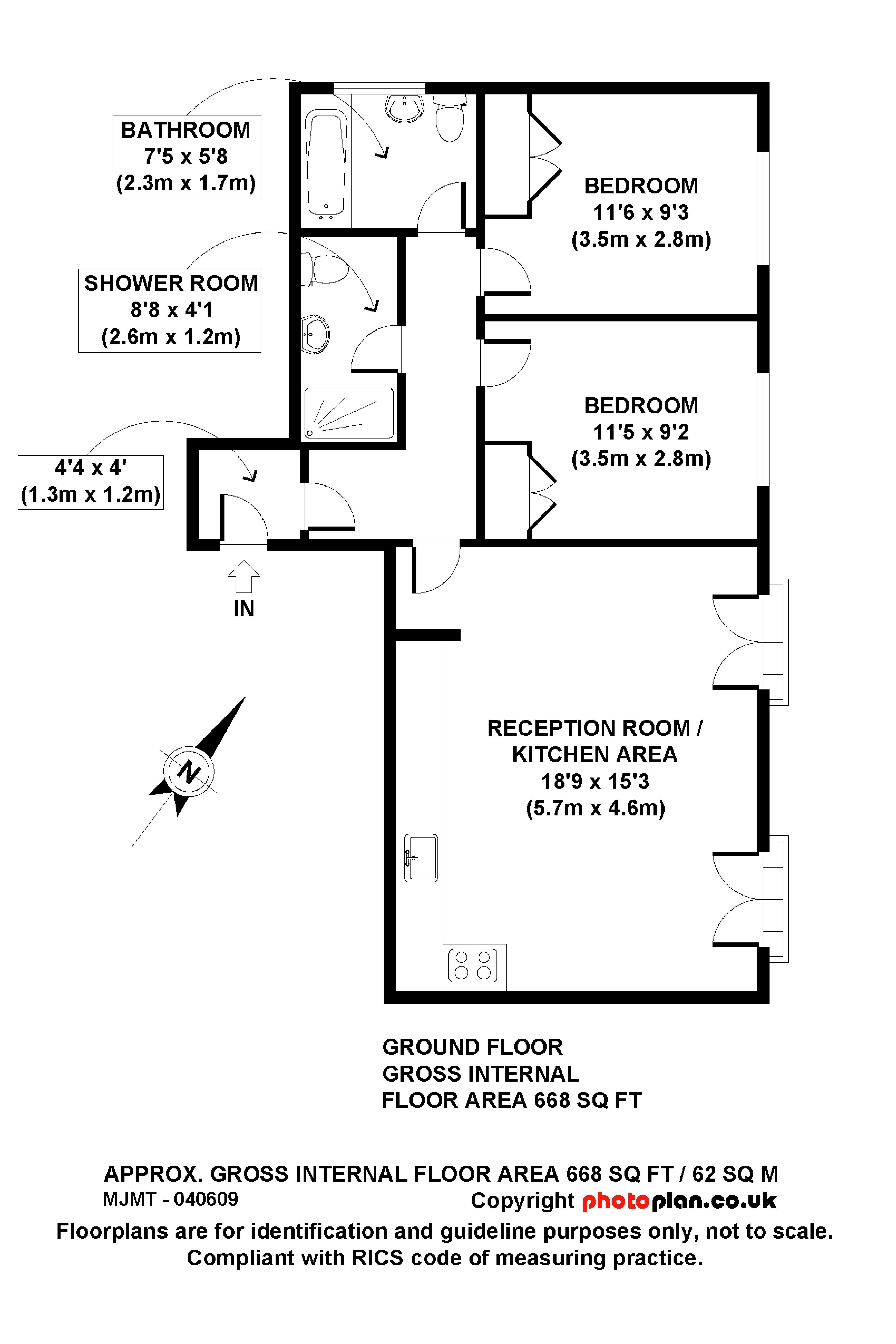 2 Bedrooms Flat to rent in Elgar Court, Grove Court KT1