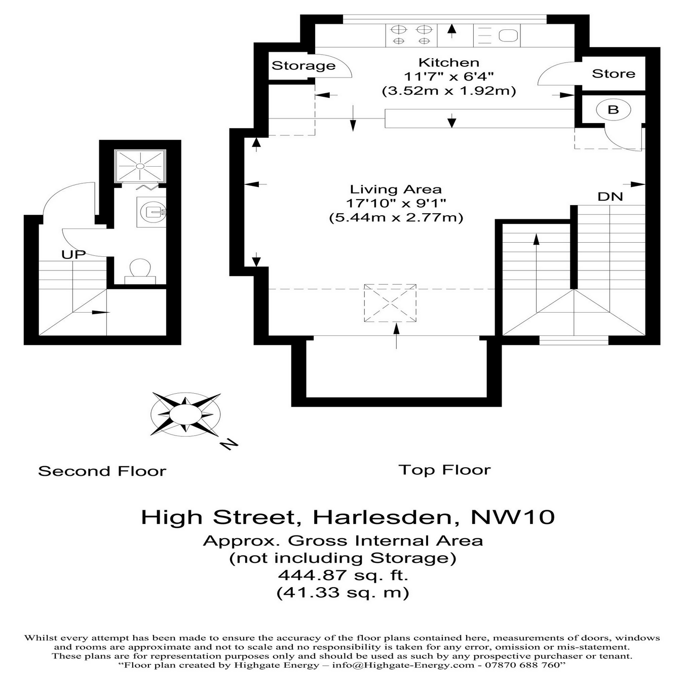 1 Bedrooms Studio to rent in High Street, London NW10