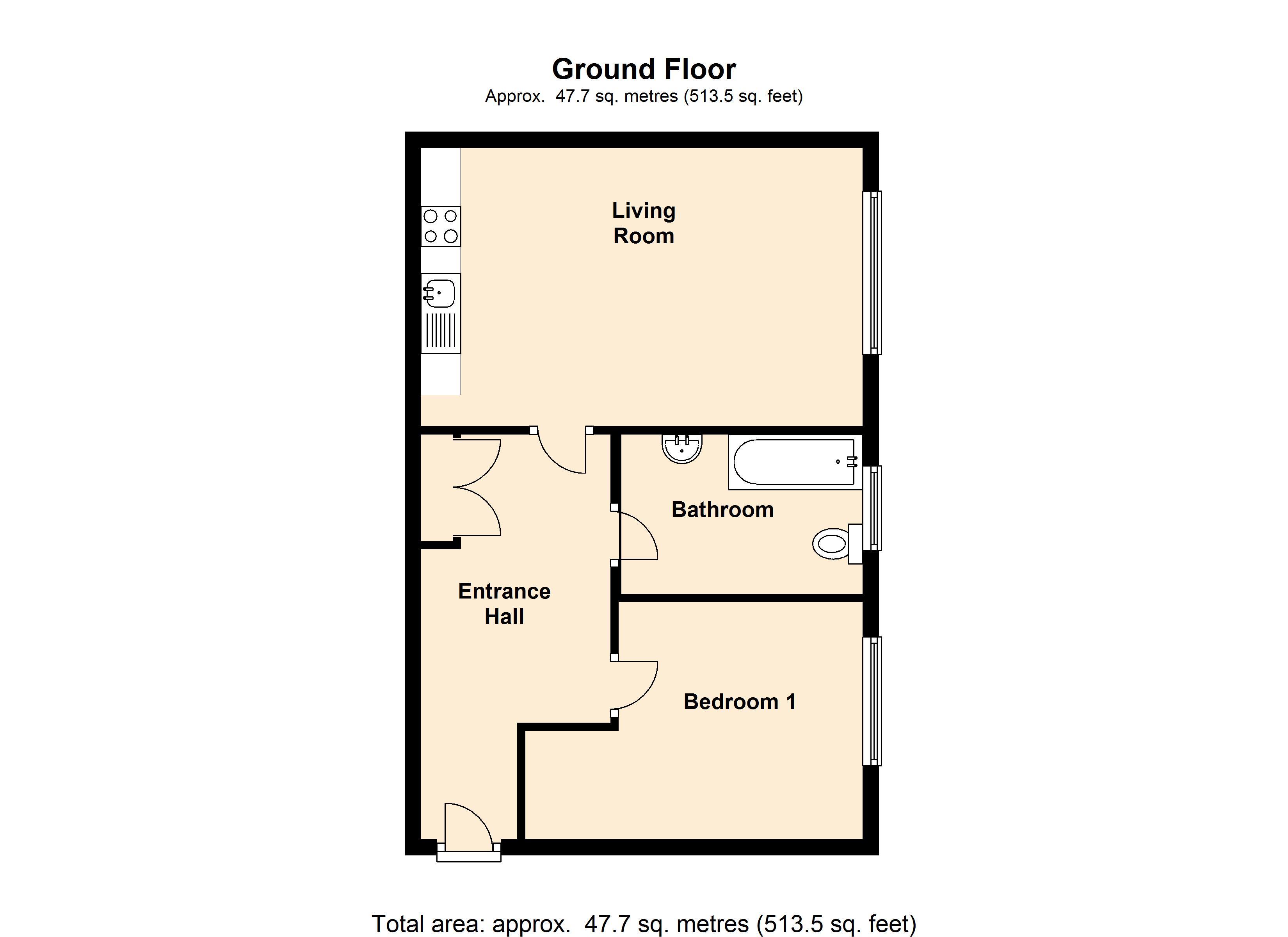 1 Bedrooms Flat to rent in Penstock Drive, Cliffe Vale, Stoke On Trent, Staffordshire ST4