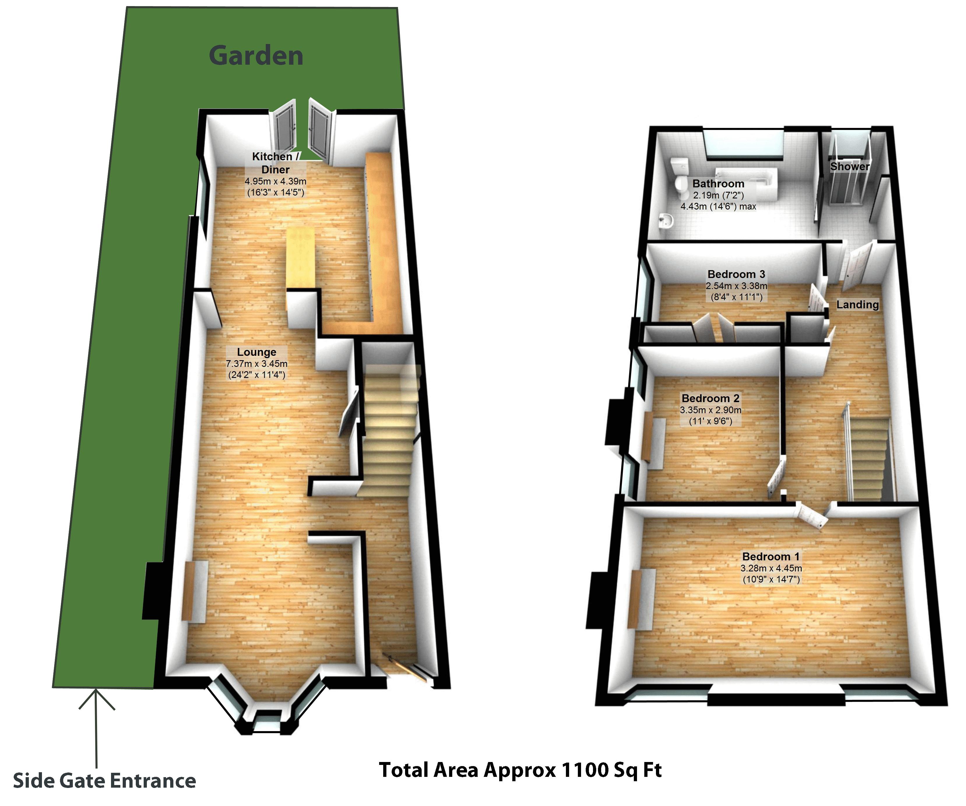 Small Victorian End of Terrace with a double storey side