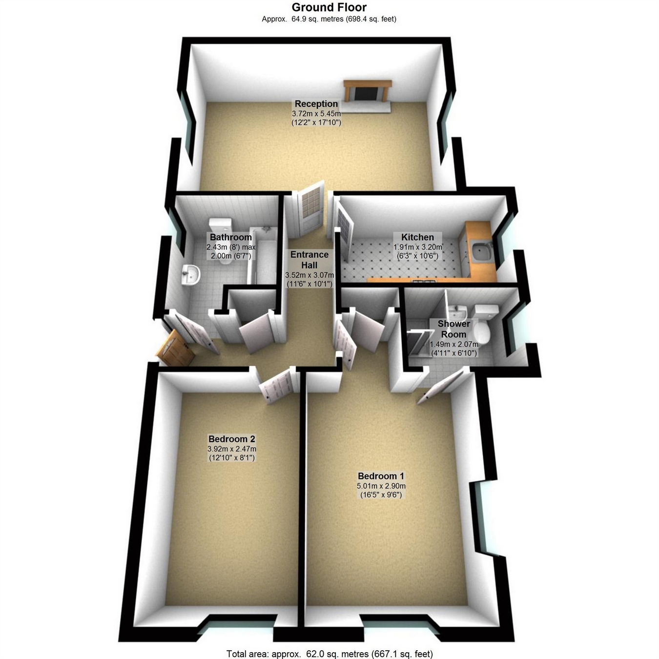 2 Bedrooms Flat to rent in Stoke Park, Stapleton, South Gloucestershire BS16