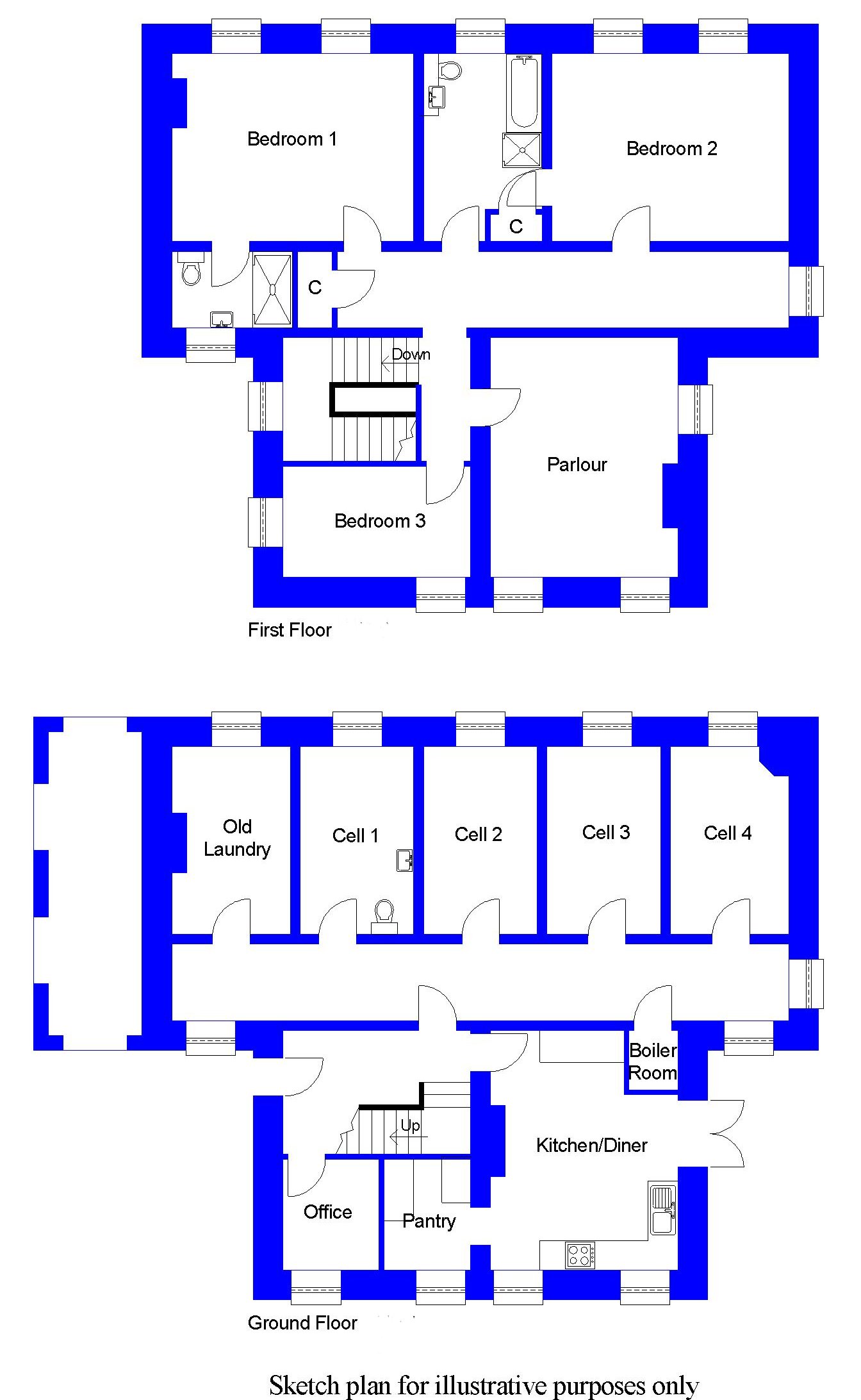 3 bed detached house for sale in Old Prison House, Harbour Road