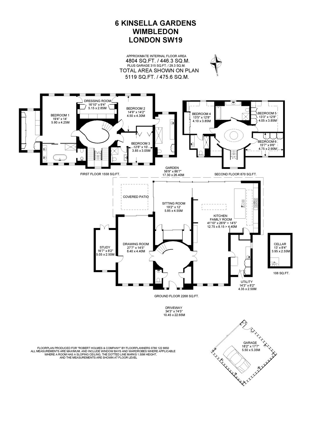 6 bed detached house for sale in Kinsella Gardens, Wimbledon Common