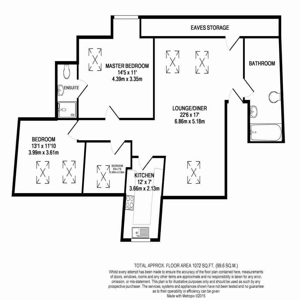 3 Bedrooms Flat to rent in Queens Road, Guildford GU1