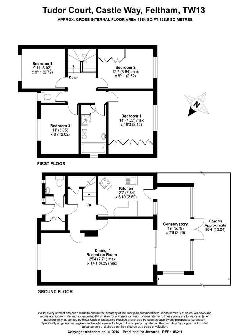 Tudor Court Hanworth Park Feltham Tw13 4 Bedroom End Terrace House