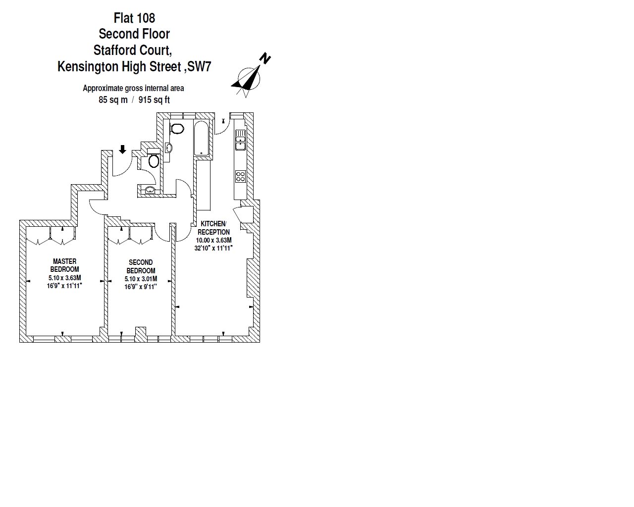 2 Bedrooms Flat to rent in Stafford Court, High Street Kensington, Kensington, London W8