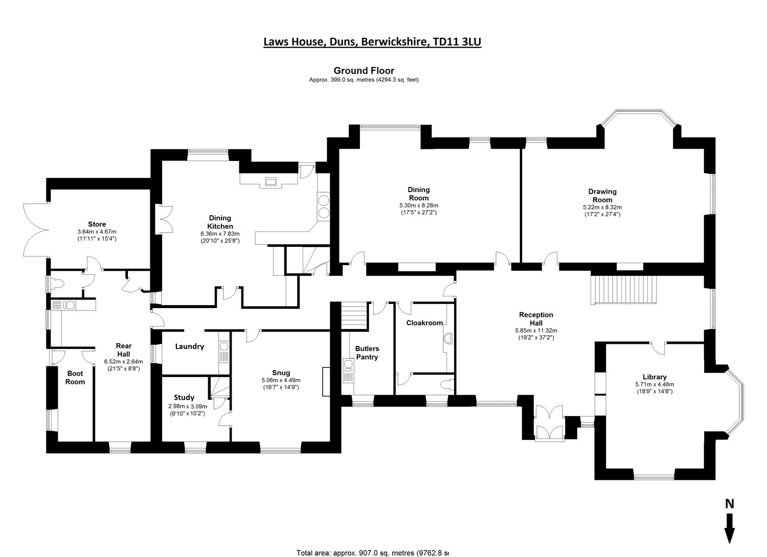 Laws House, Duns, Berwickshire TD11, 10 bedroom detached house for sale