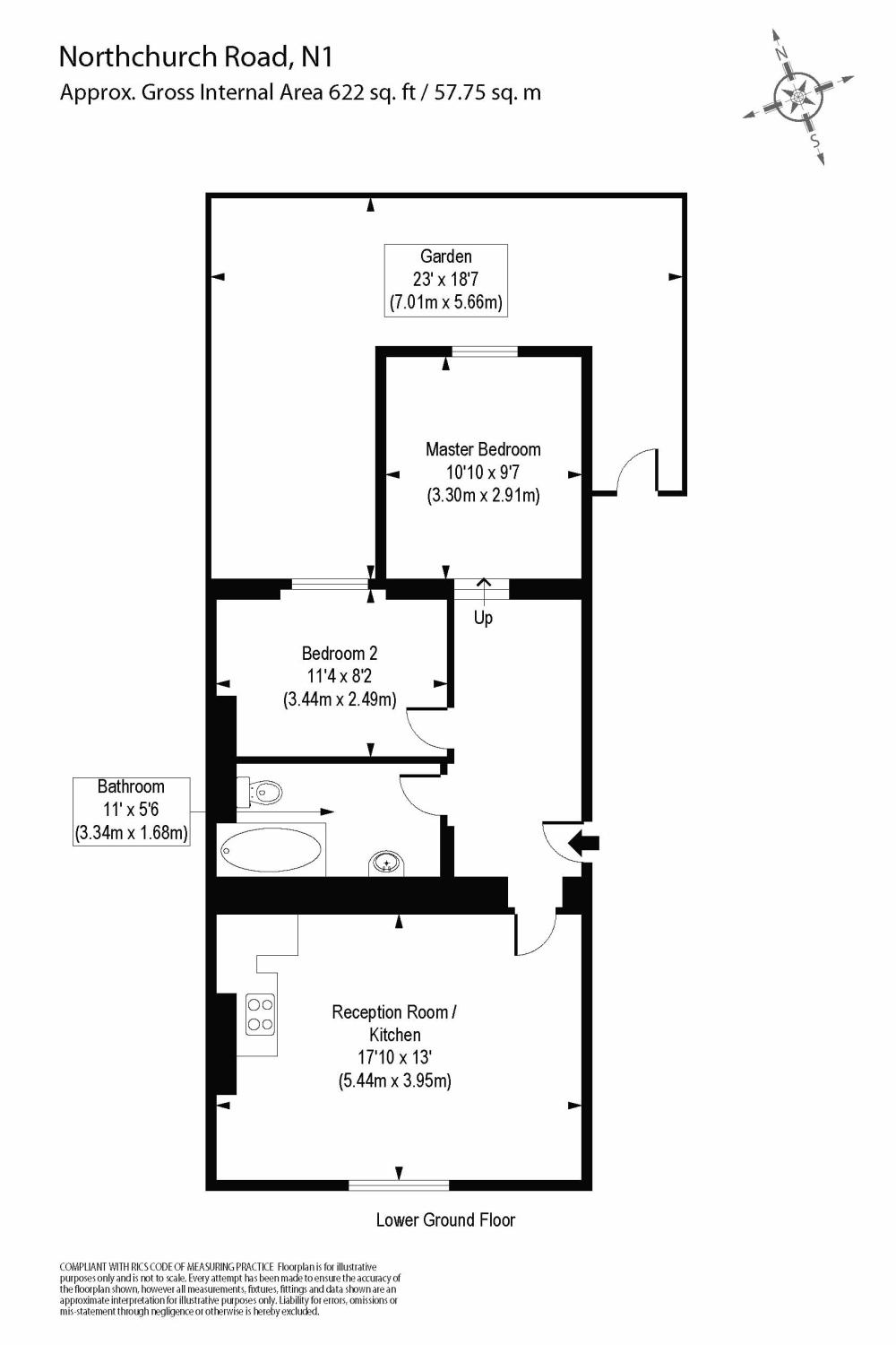 2 Bedrooms Flat for sale in Northchurch Road, Islington, London N1