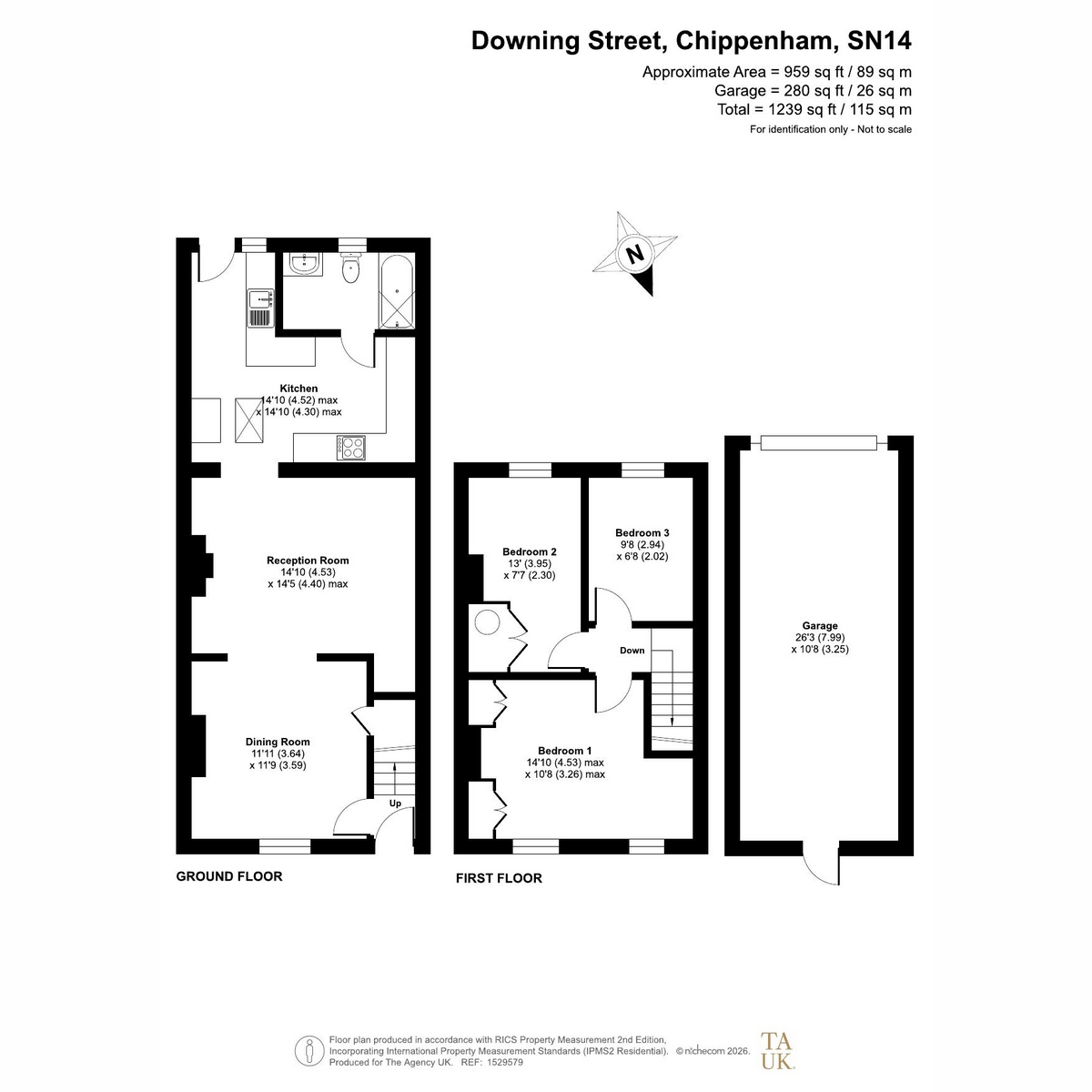 14, Downing Street, Chippenham floorplan