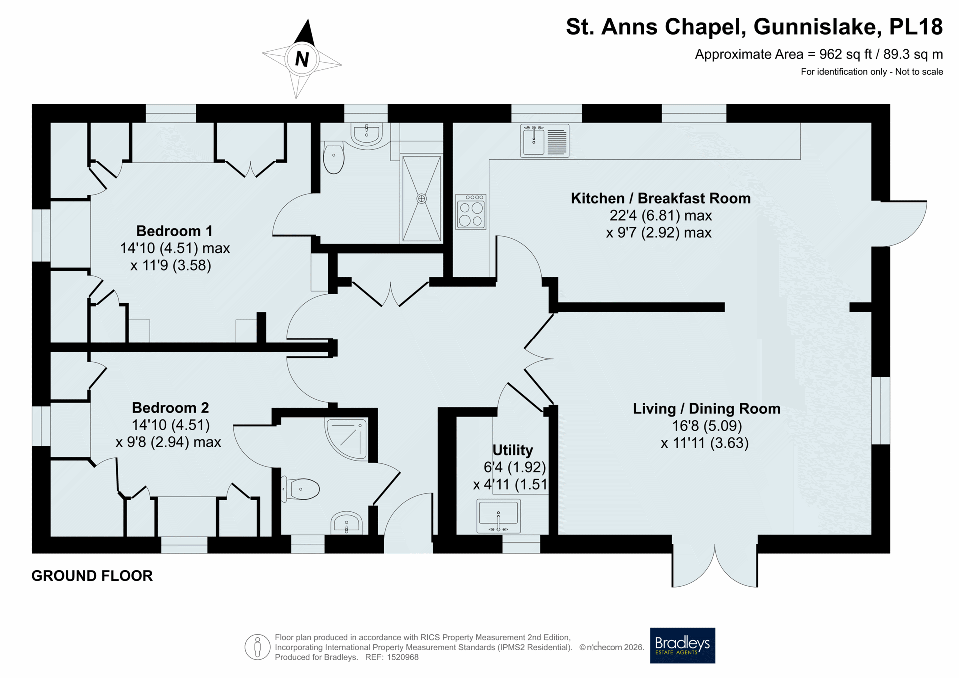 8 The Laurels, St. Anns Chapel Gunnislake Cornwall, Cornwall floorplan