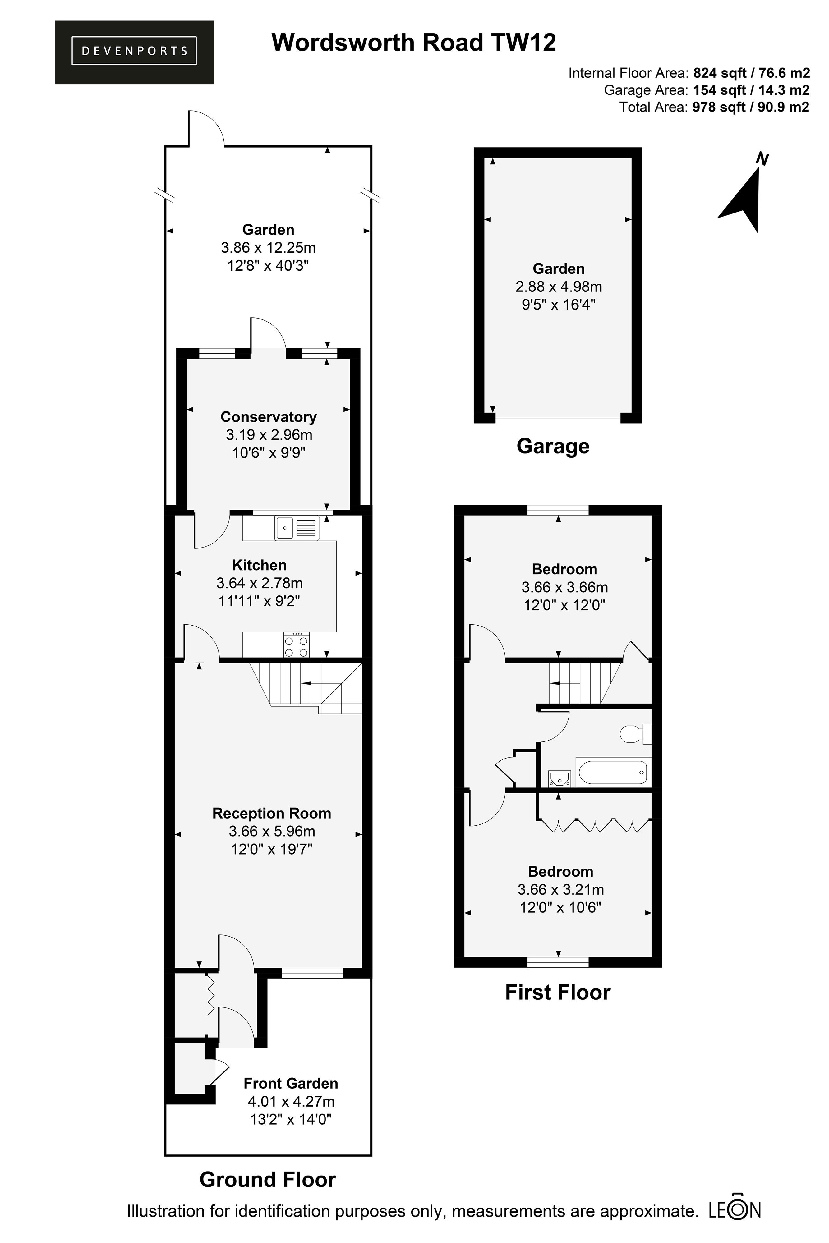94, Wordsworth Road, Hampton floorplan