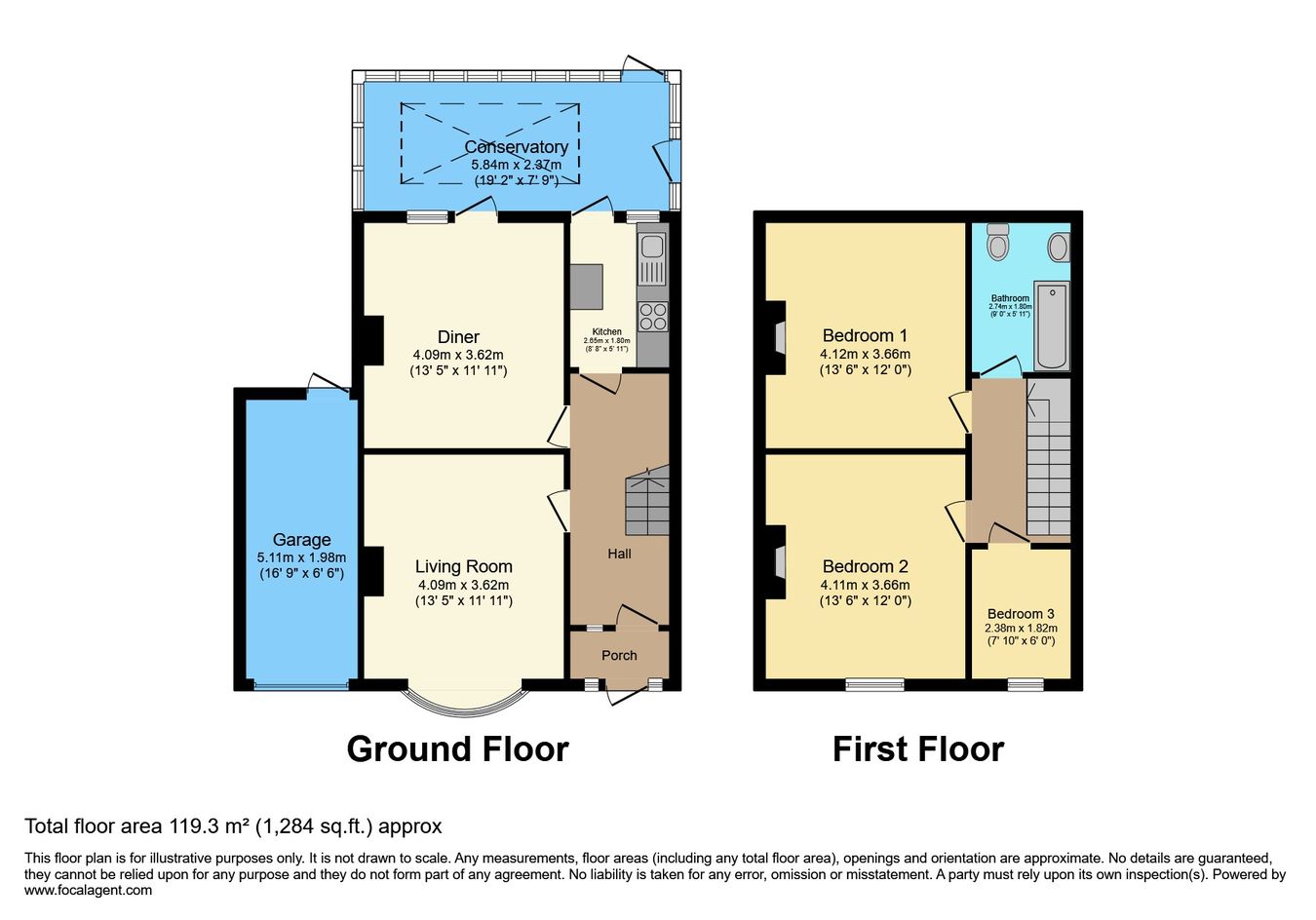 49, Church Avenue, London floorplan