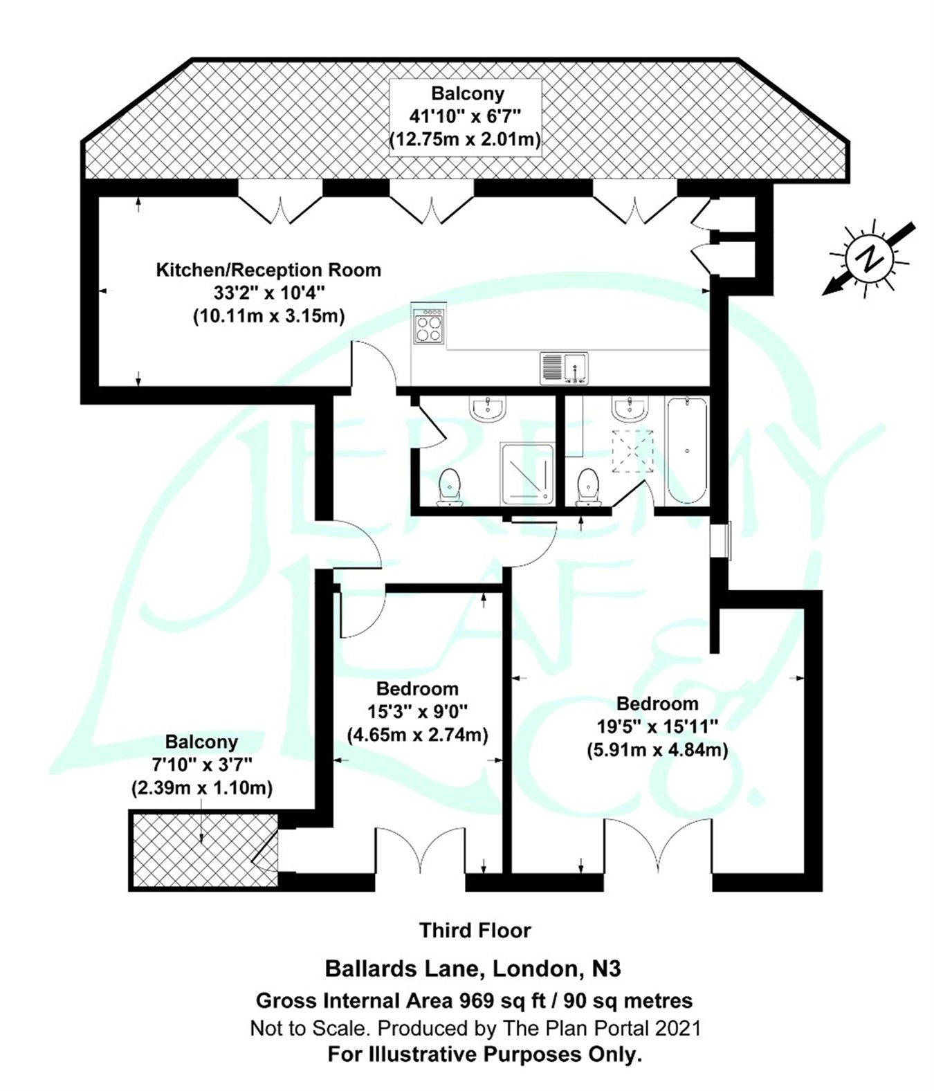 Ballards Lane, Finchley, London N3, 2 bedroom flat for sale 61784993