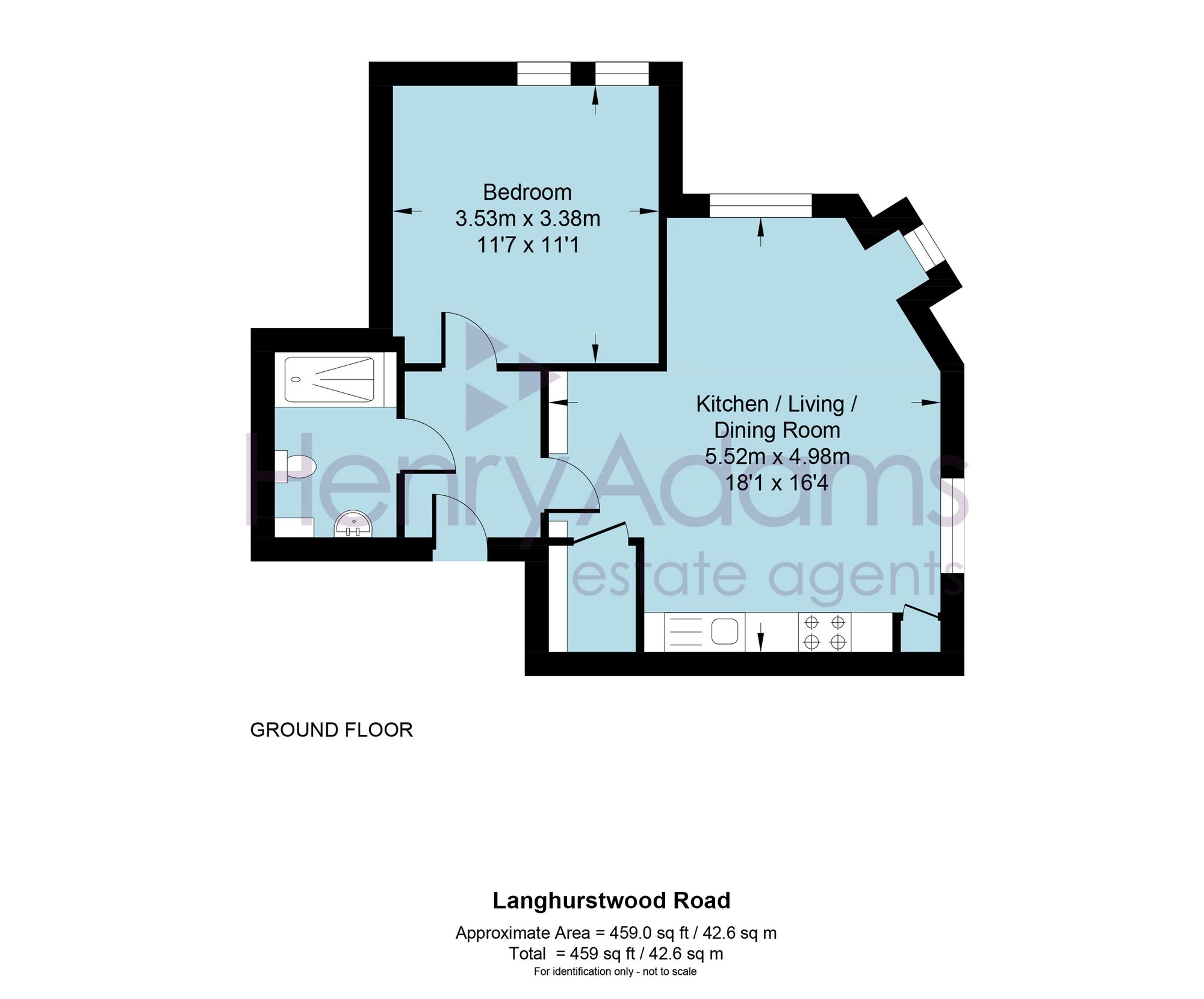 Flat 1, Graylands Manor Langhurstwood Road, Horsham floorplan