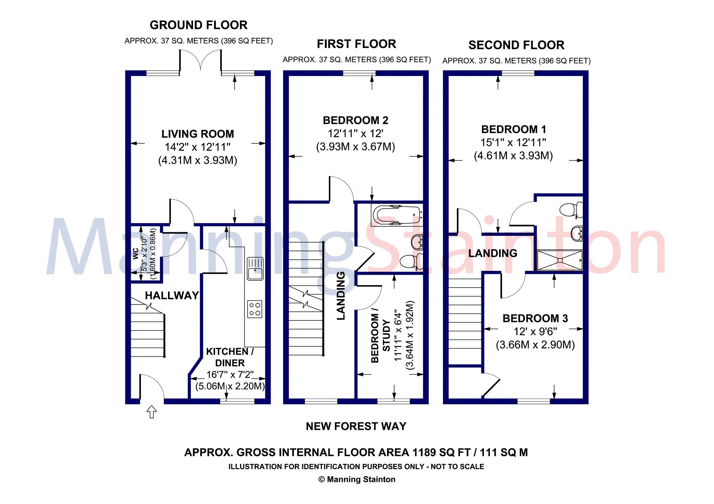New Forest Way, Leeds, West Yorkshire LS10, 4 bedroom town house for