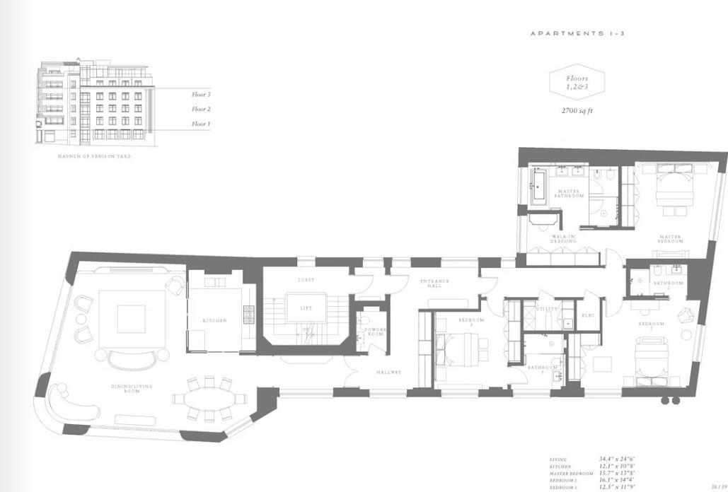 Apartment 2, 28, Brook Street, London floorplan
