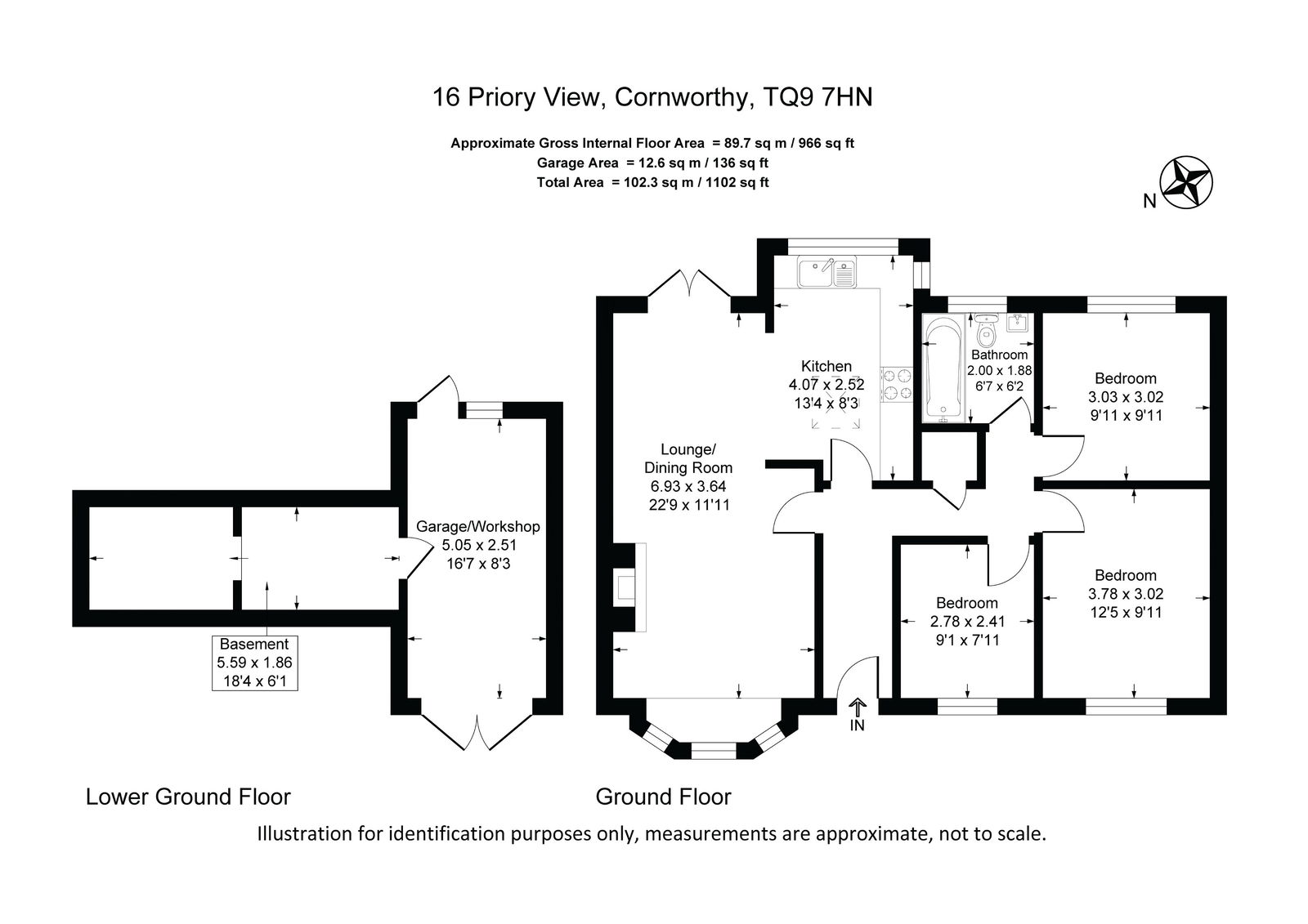 16, Priory View, Totnes floorplan