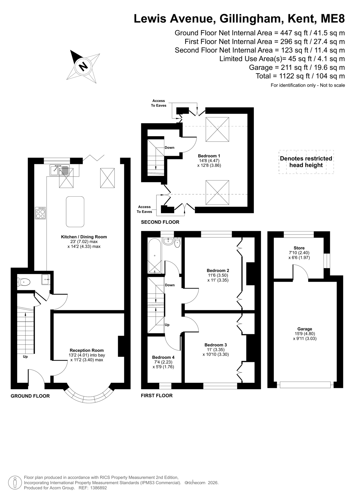 23, Lewis Avenue, Kent floorplan