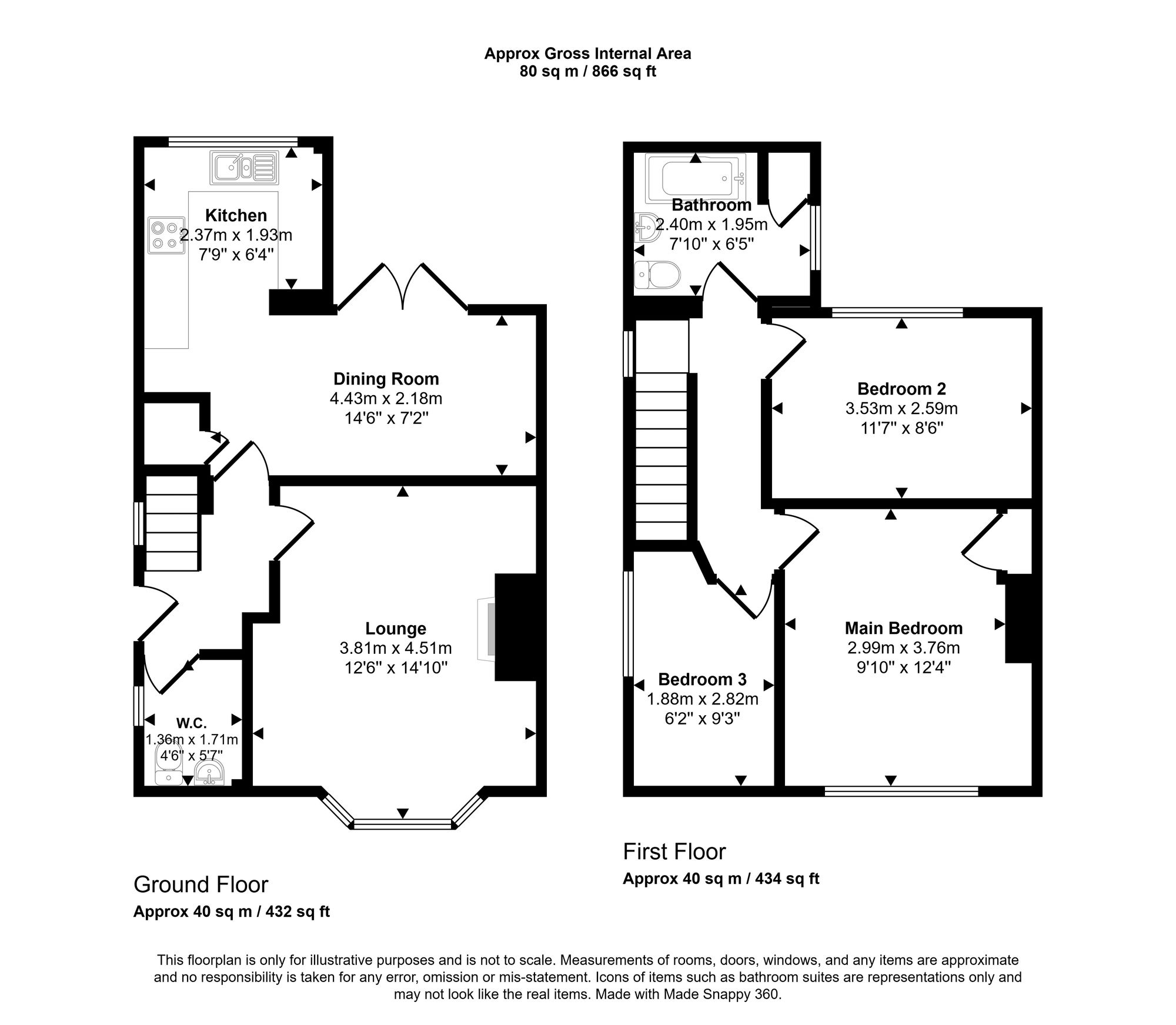 7 Brookland Avenue, Wigan floorplan