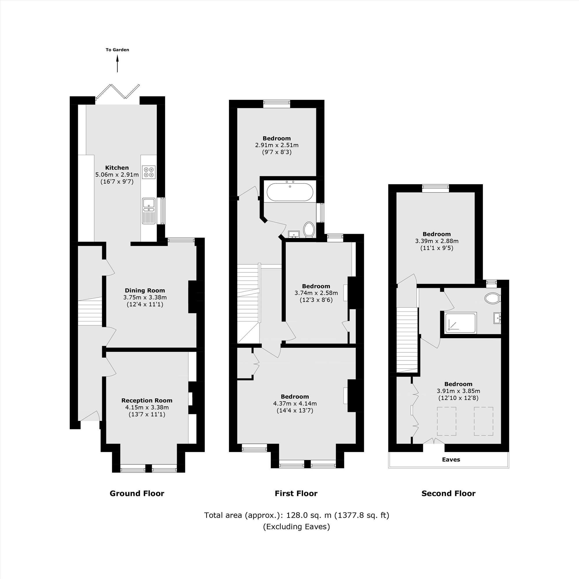135, Grierson Road, London floorplan