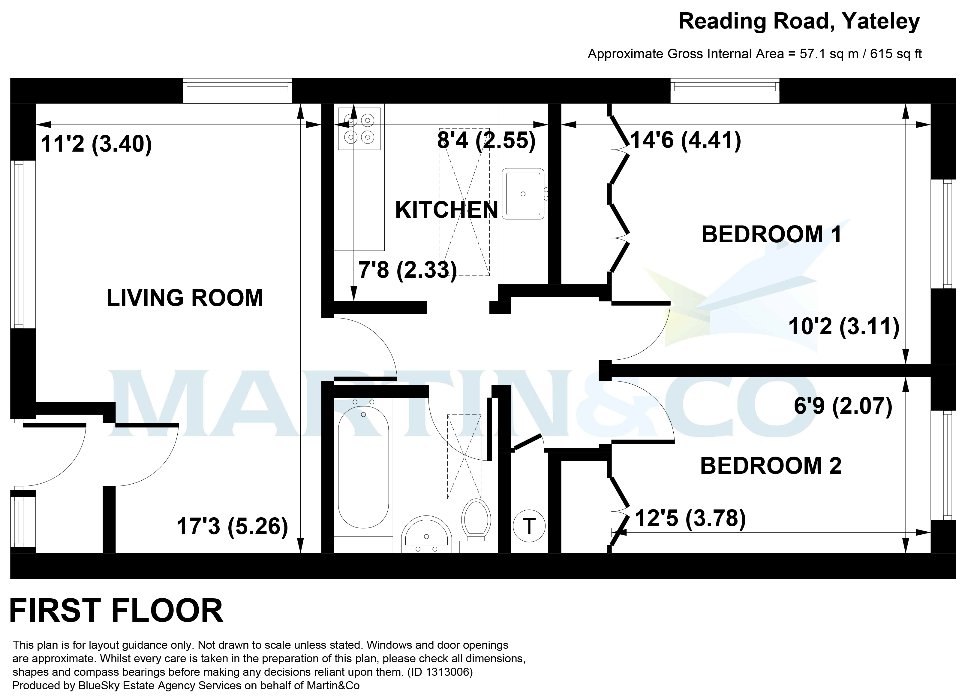 11a The Parade, Reading Road, Yateley floorplan