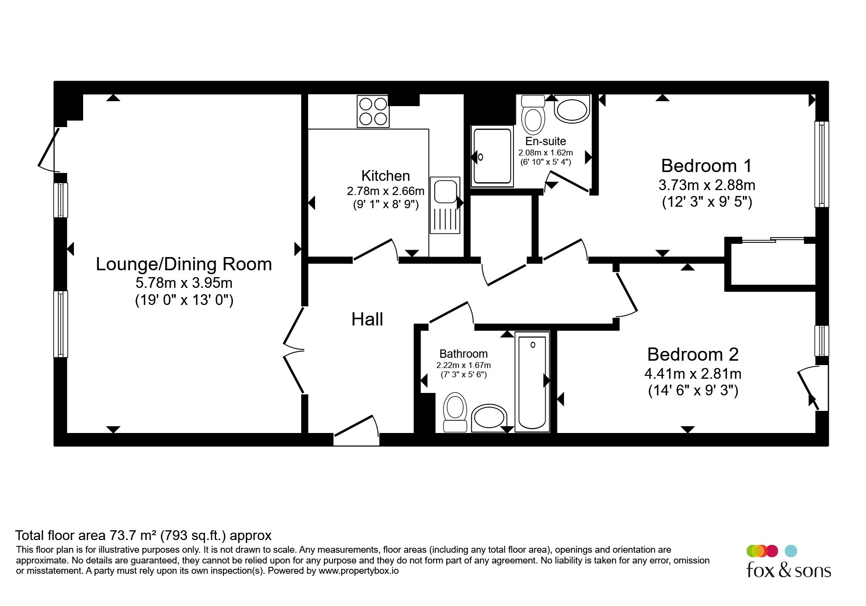Flat 8, Chichester House, 1, The Waterfront, Worthing floorplan