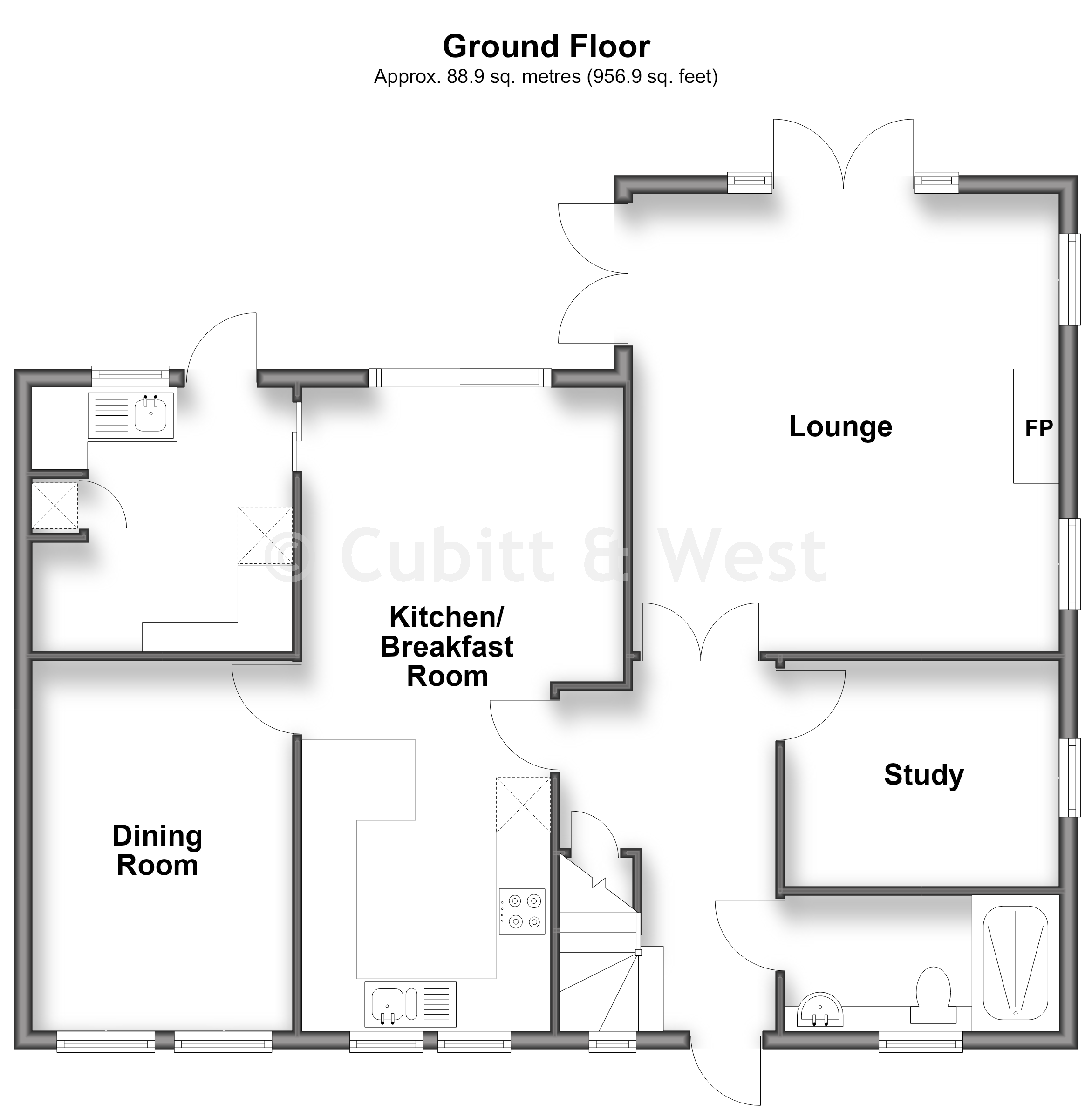 16C, Stonefield Close, Crawley floorplan