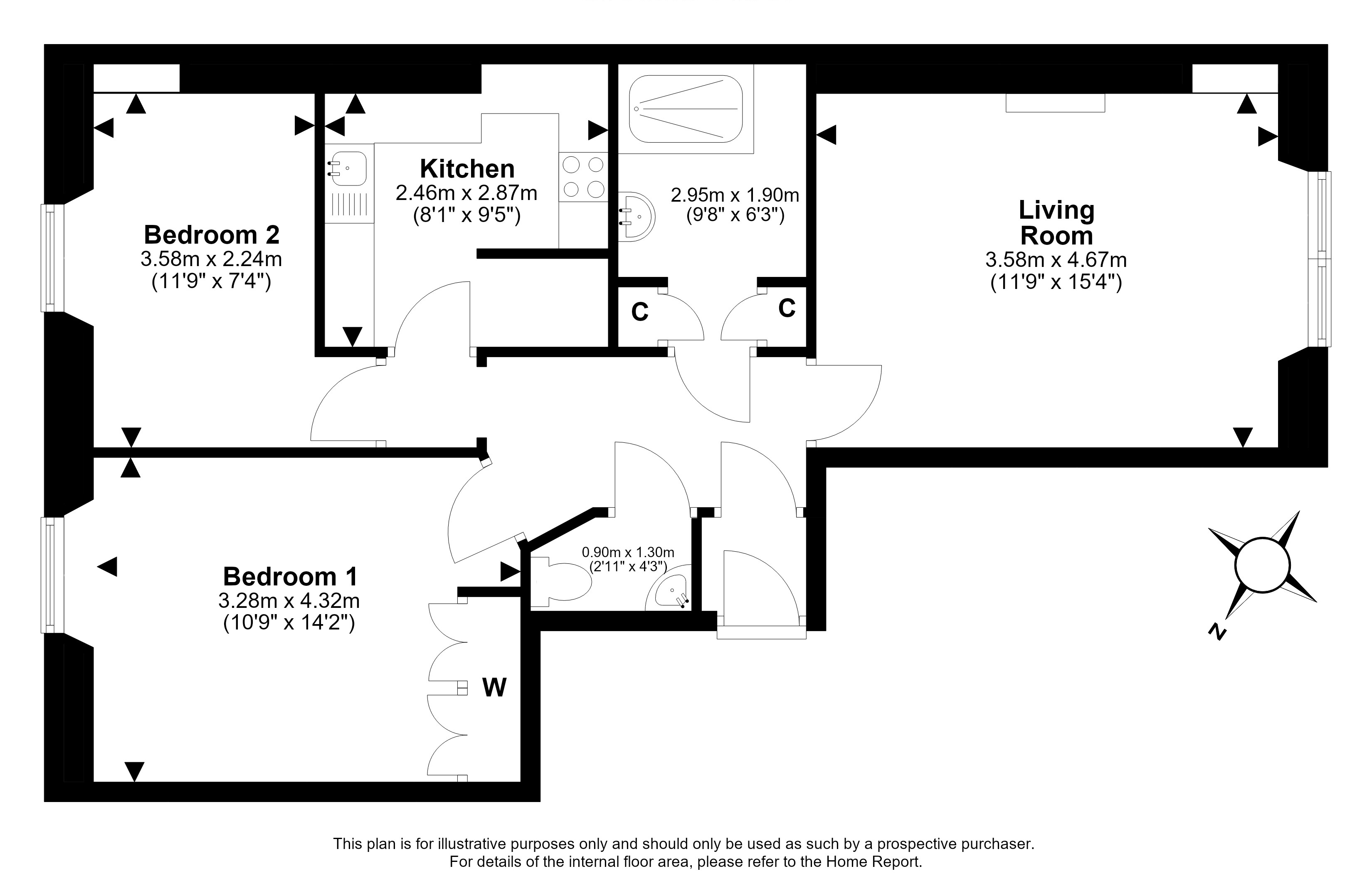 14/7, Fowler Terrace, Polwarth, Edinburgh floorplan