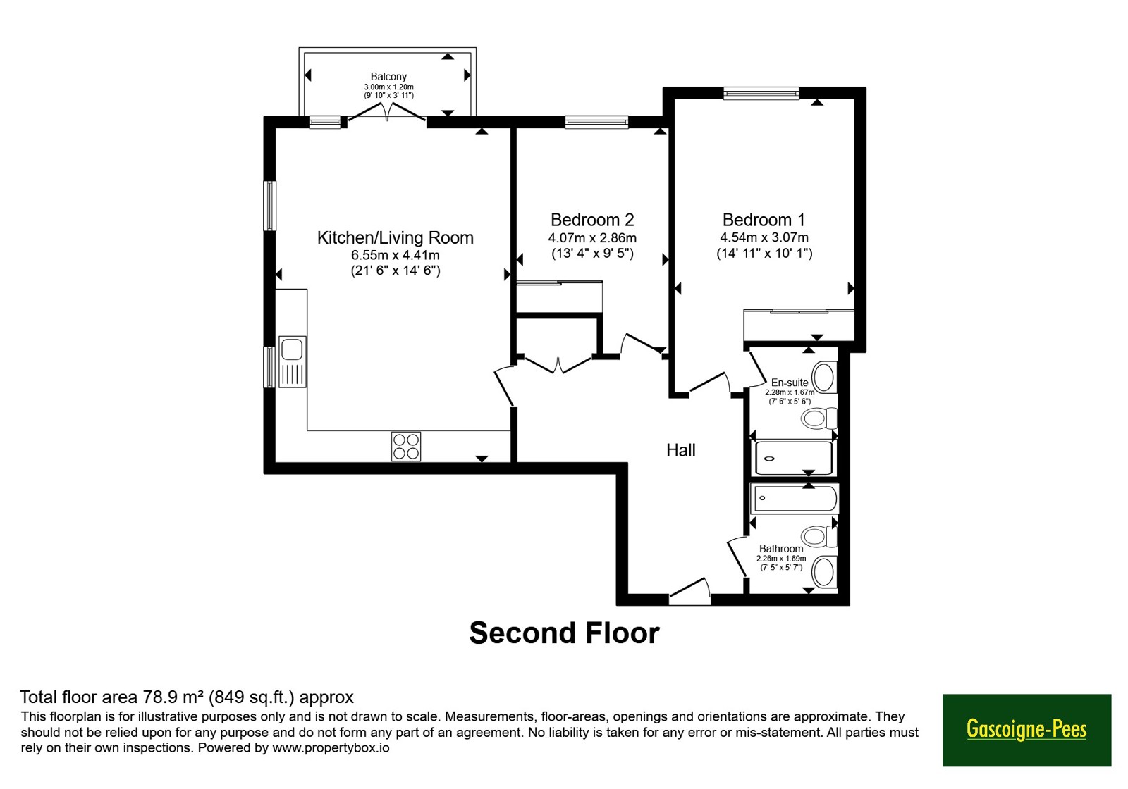 Flat 8, Linnell Court,, Nash Gardens, Surrey floorplan