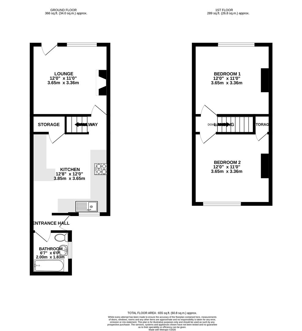 293, Derby Road, Chesterfield floorplan