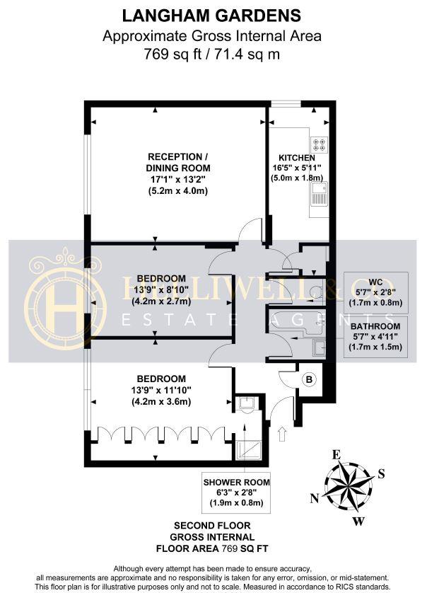 Langham Gardens, London floorplan