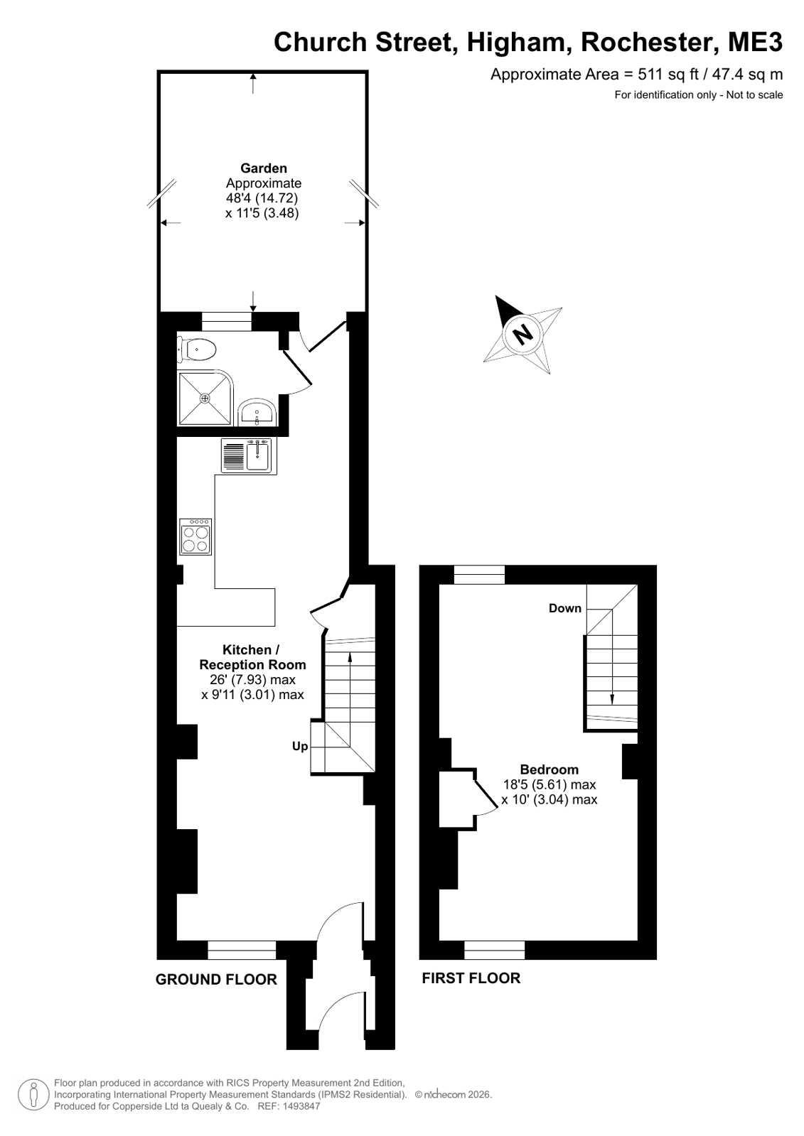 2 Church Cottages,, Church Street, Rochester floorplan