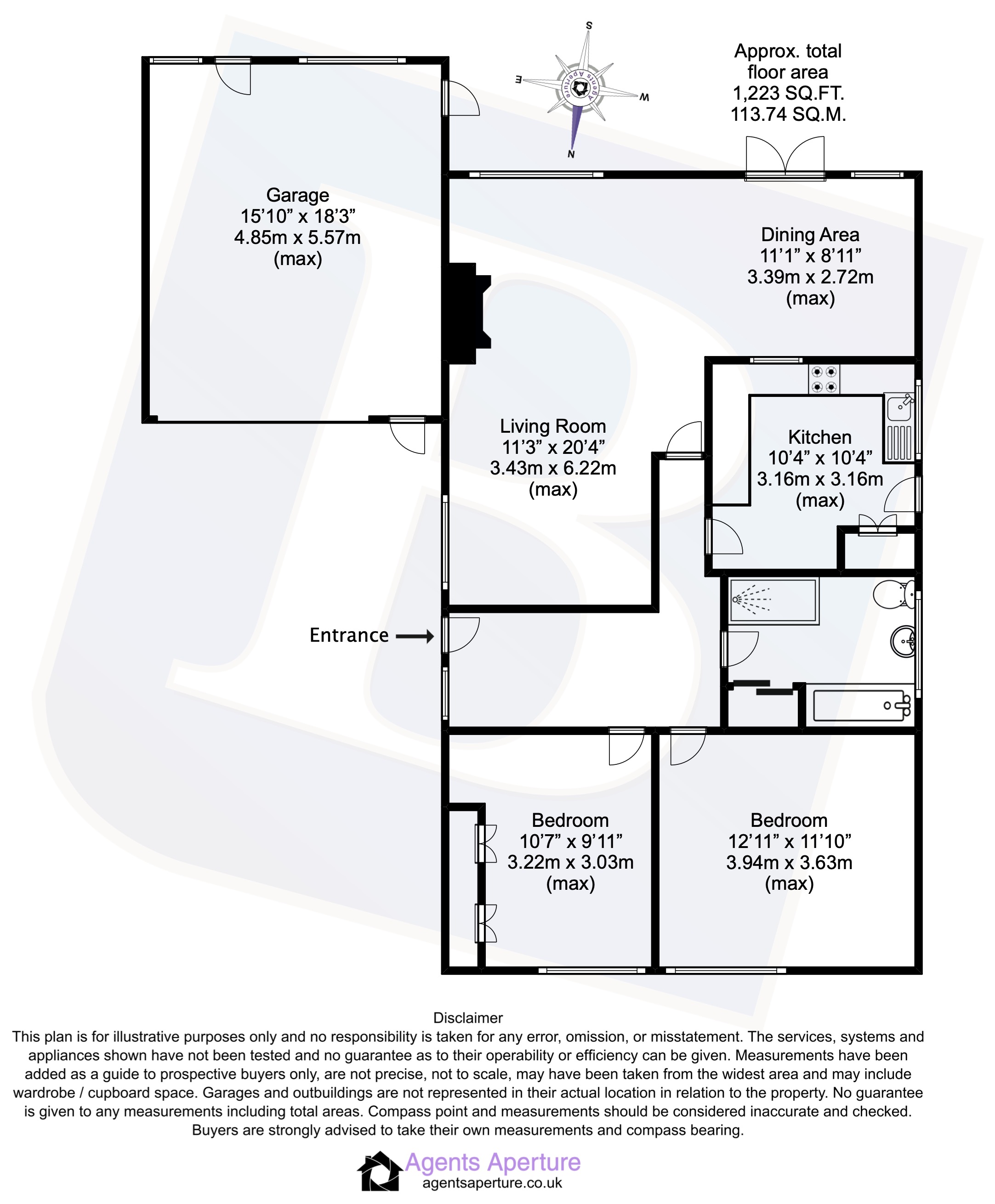 Sallows Shaw, Sole Street, Cobham, Gravesend DA13, 2 bedroom bungalow