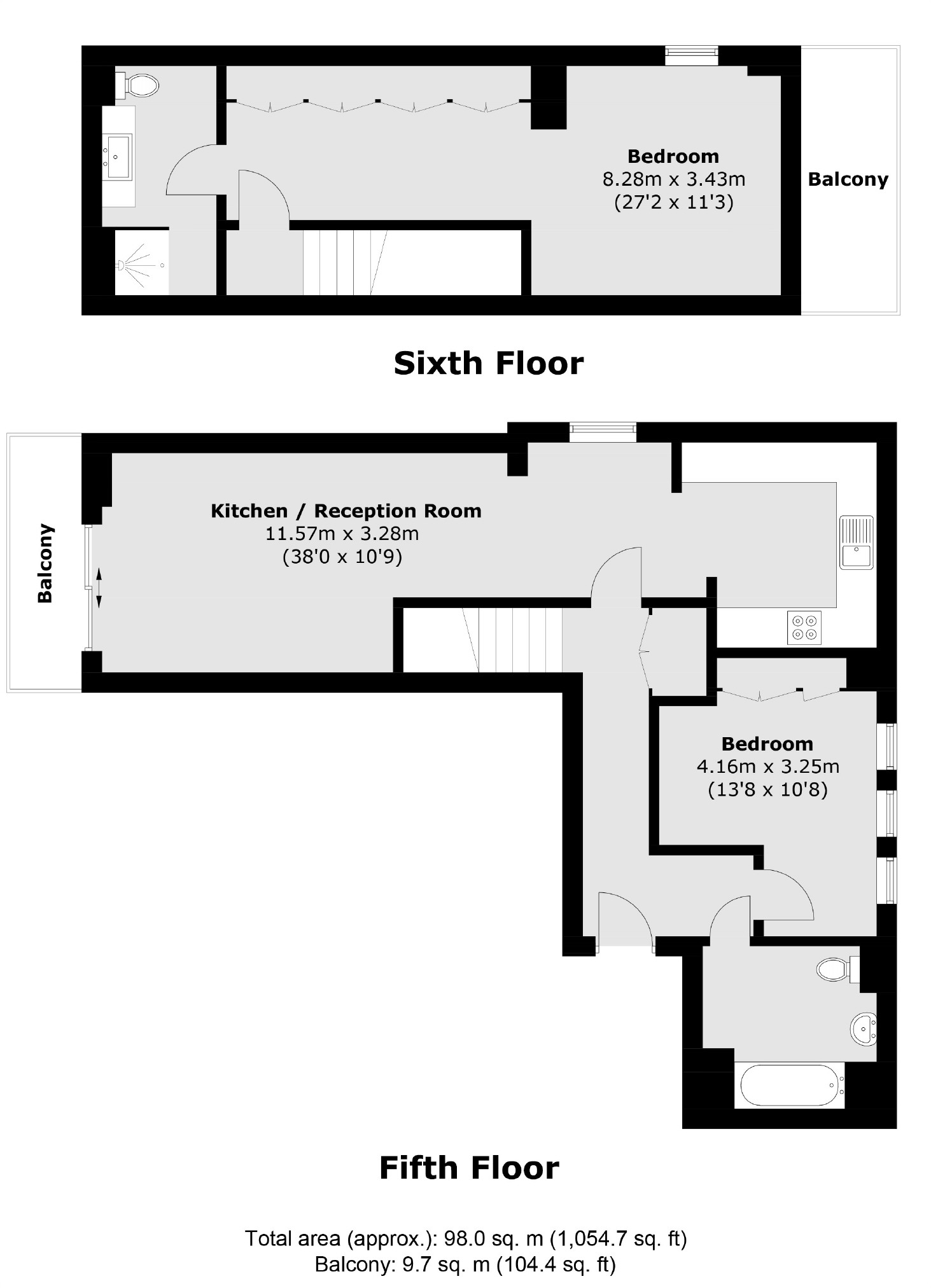 Flat 14, Brandon House, 10, Hilary Mews, London floorplan