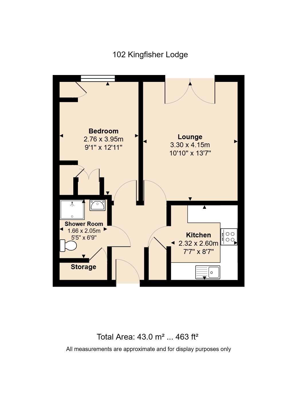102, Kingfisher Lodge, Chelmsford floorplan