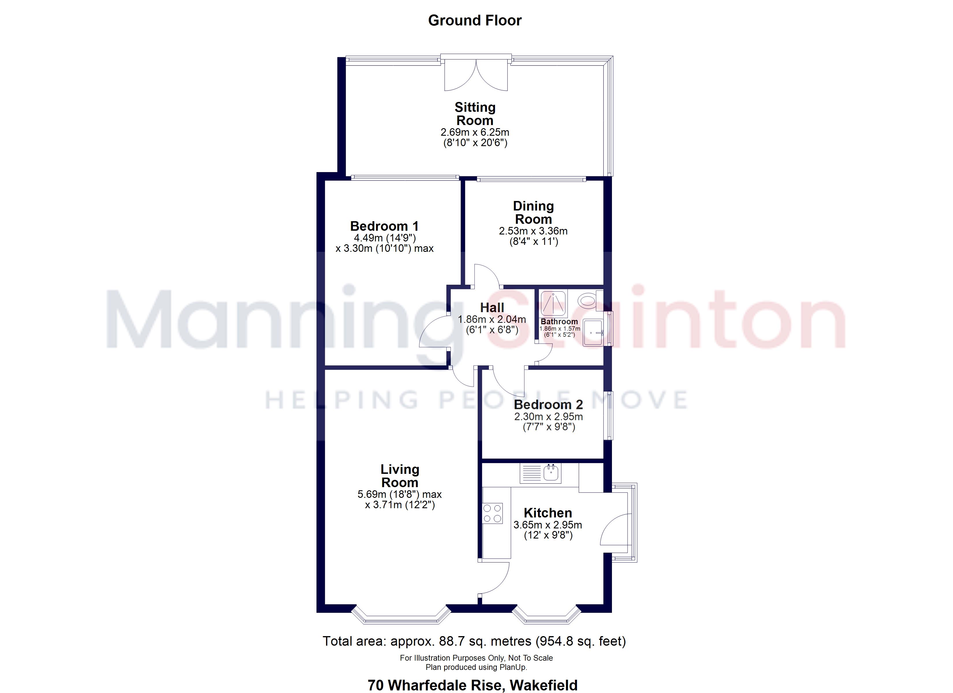 70, Wharfedale Rise, Wakefield floorplan