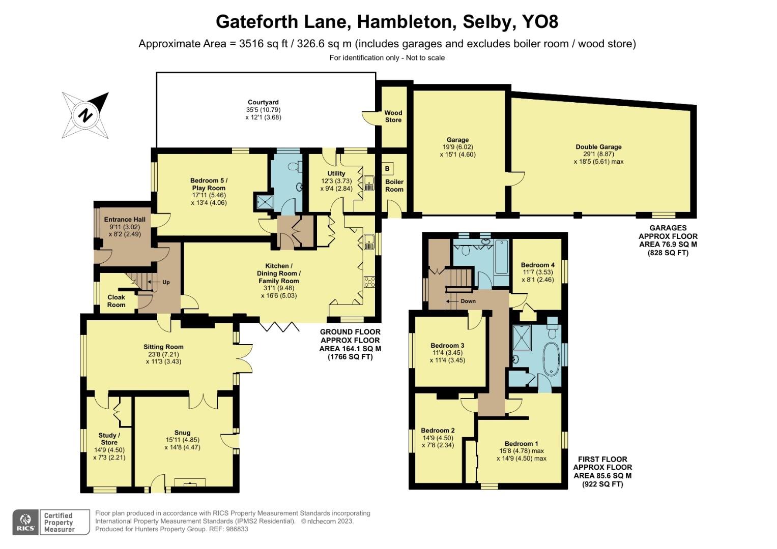 Gables House, 29, Gateforth Lane, Hambleton floorplan