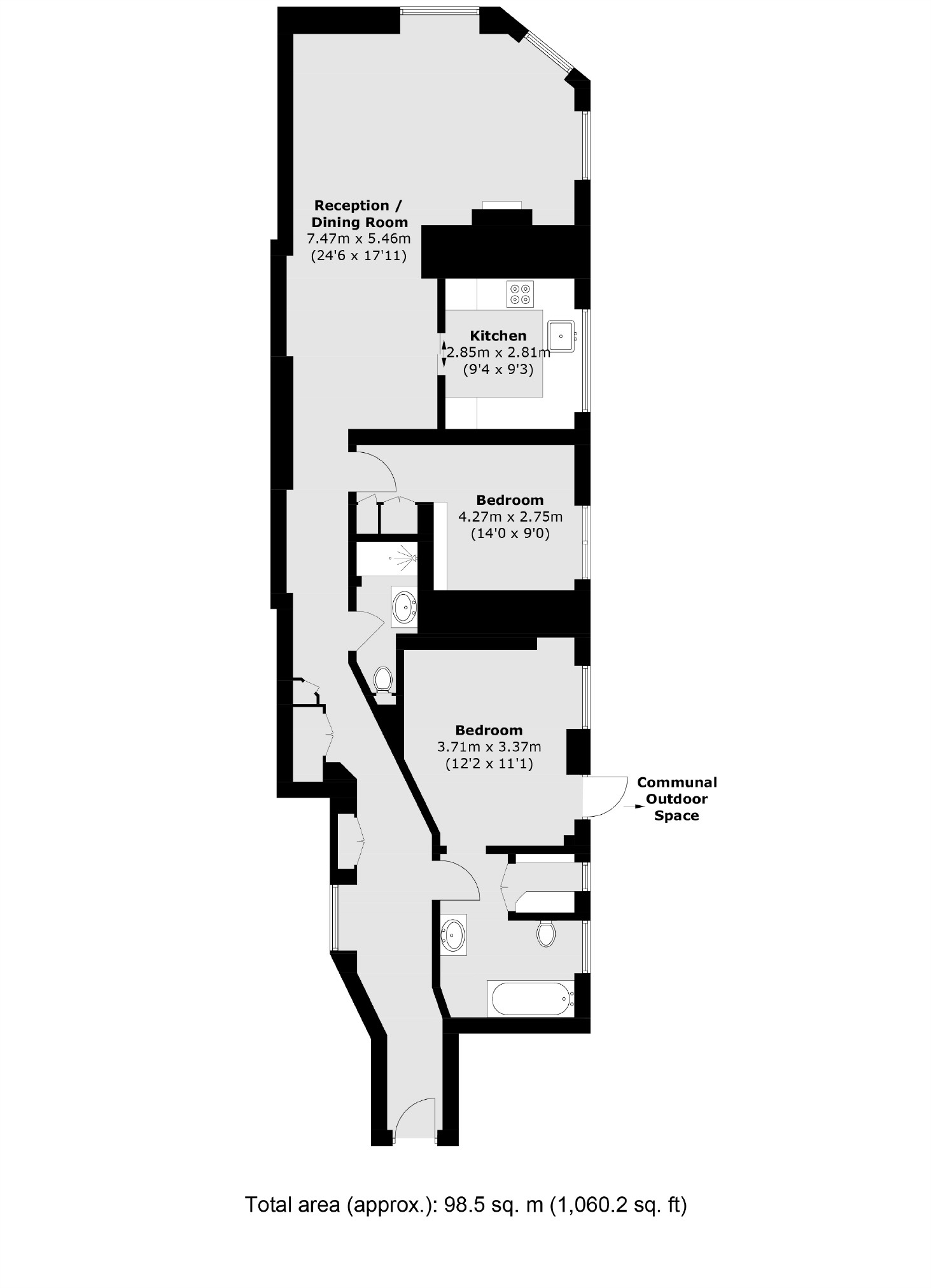 Flat 15, Drayton Court, Drayton Gardens, London floorplan