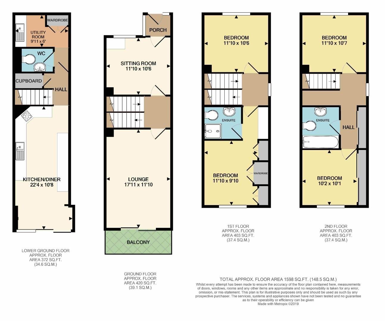 3 Rodney Court,, Prospect Road, Folkestone floorplan