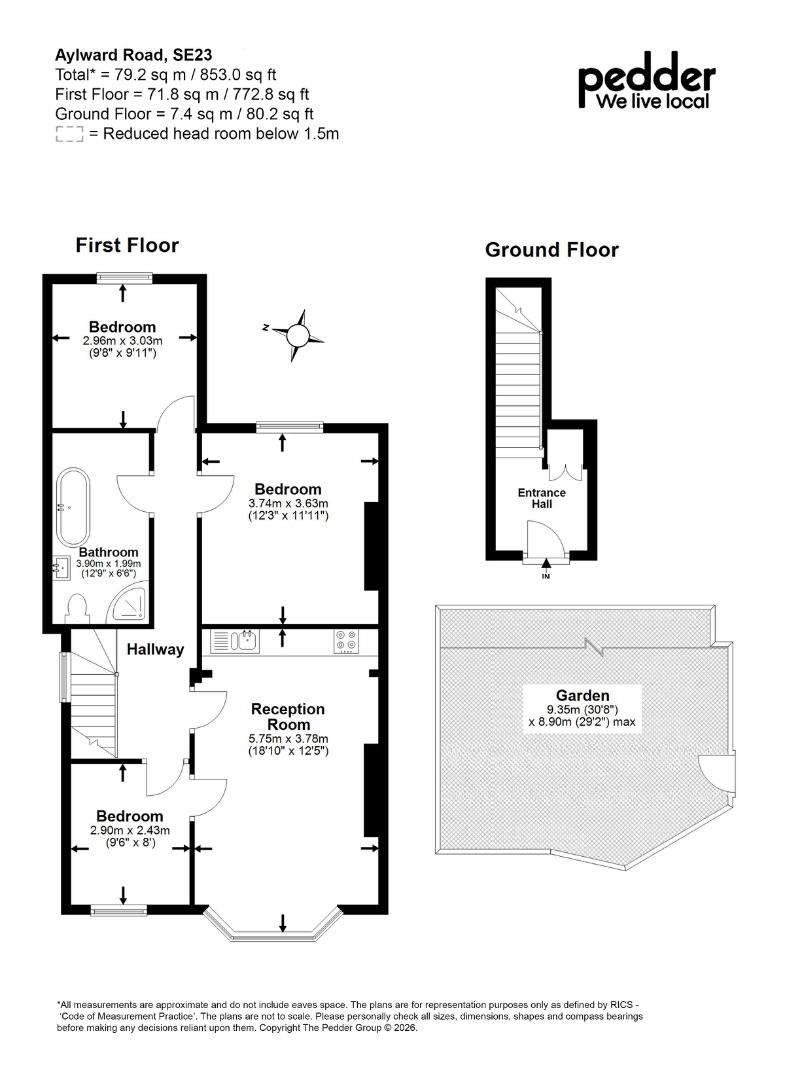 9B, Aylward Road, London floorplan