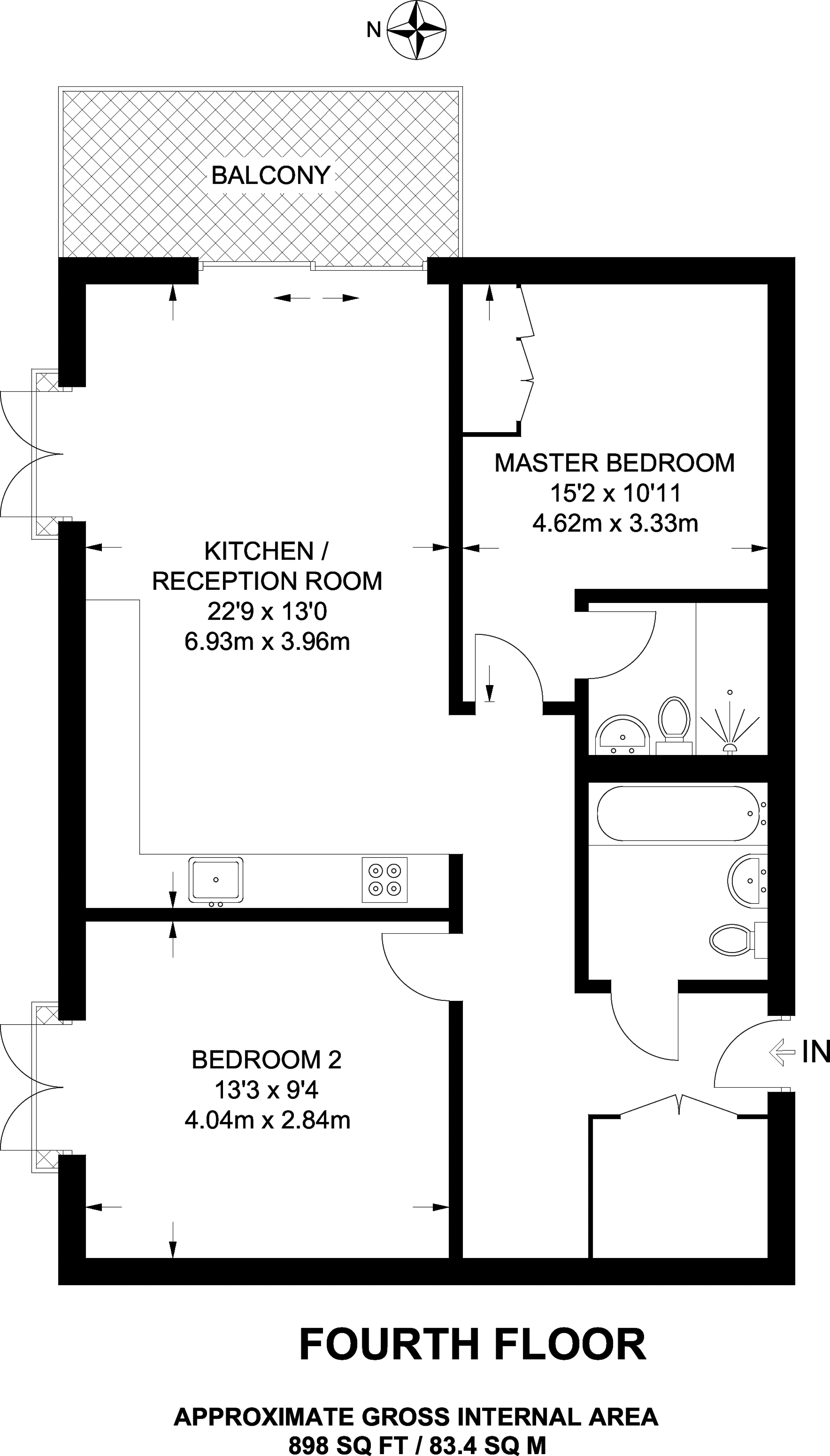 2 Bedrooms Flat to rent in Cobalt Place, Battersea Square SW11