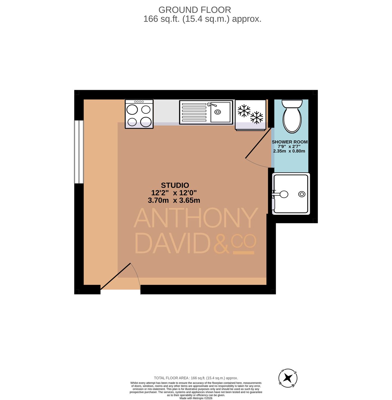 Flat 3, 45, Garland Road, Poole floorplan