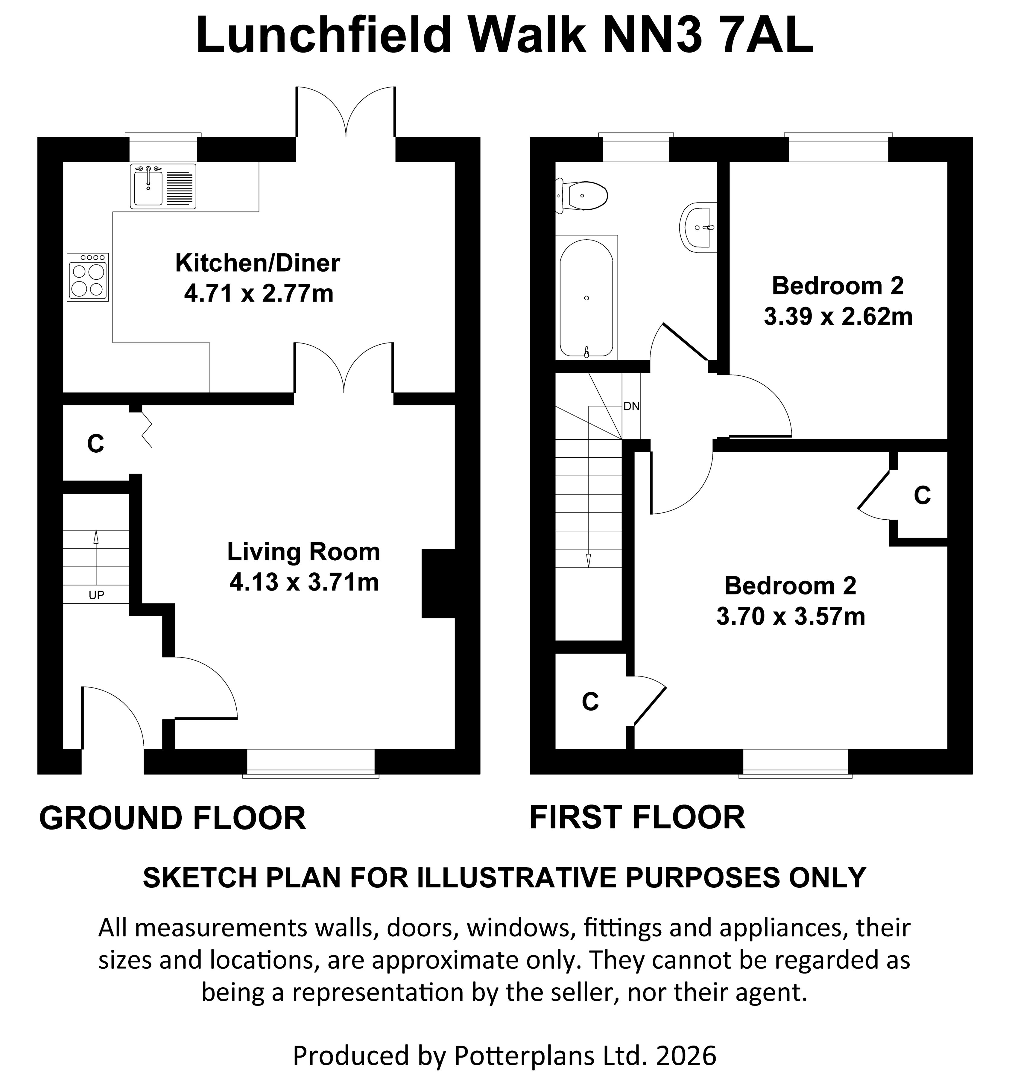 5, Lunchfield Walk, Northampton floorplan