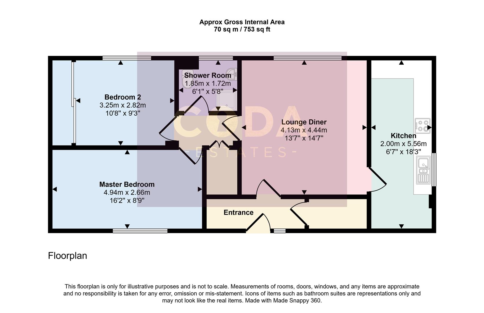 38, Doon Road, Glasgow floorplan