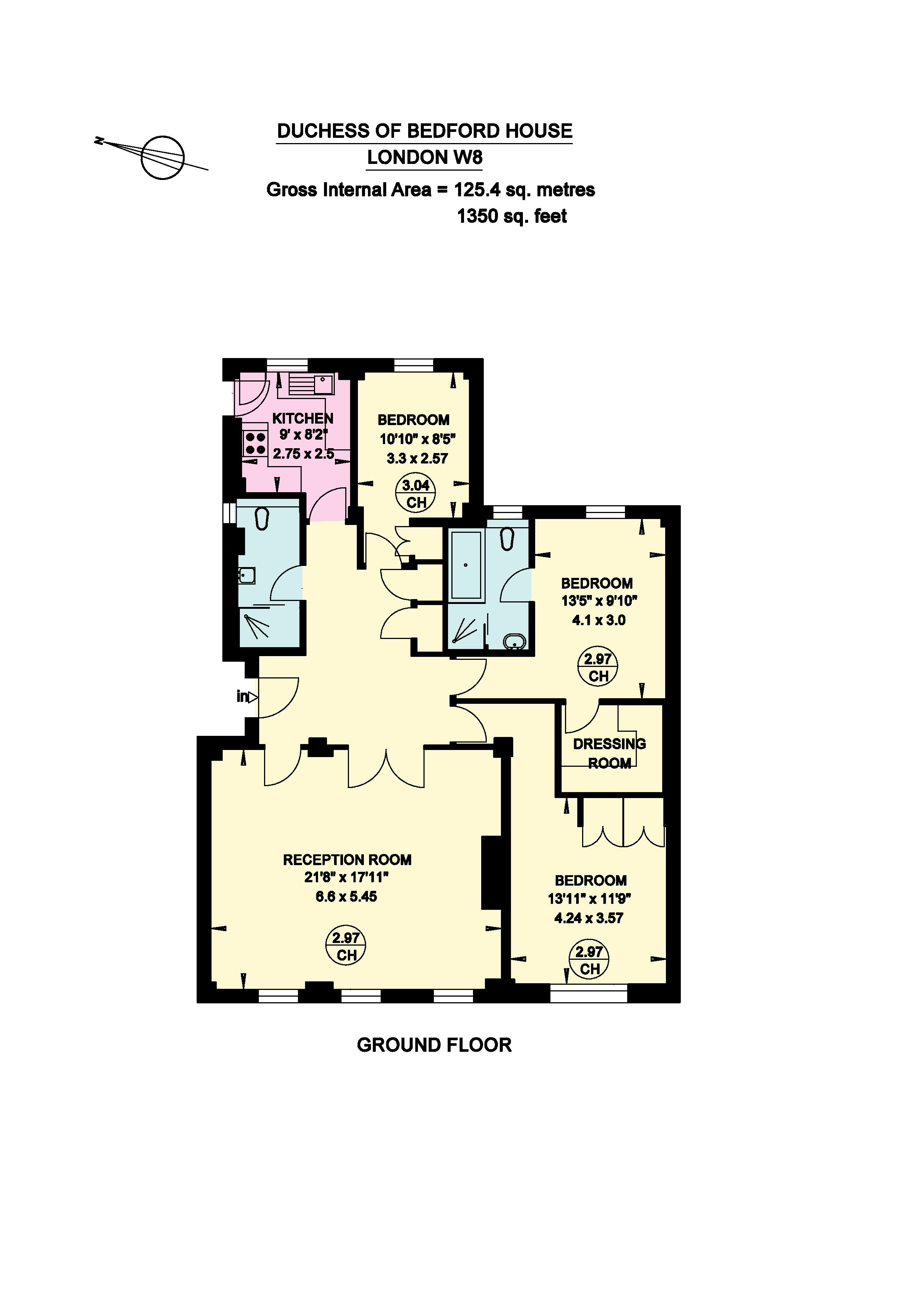 Duchess Of Bedfords Walk, Kensington, London W8, 3 bedroom flat to rent
