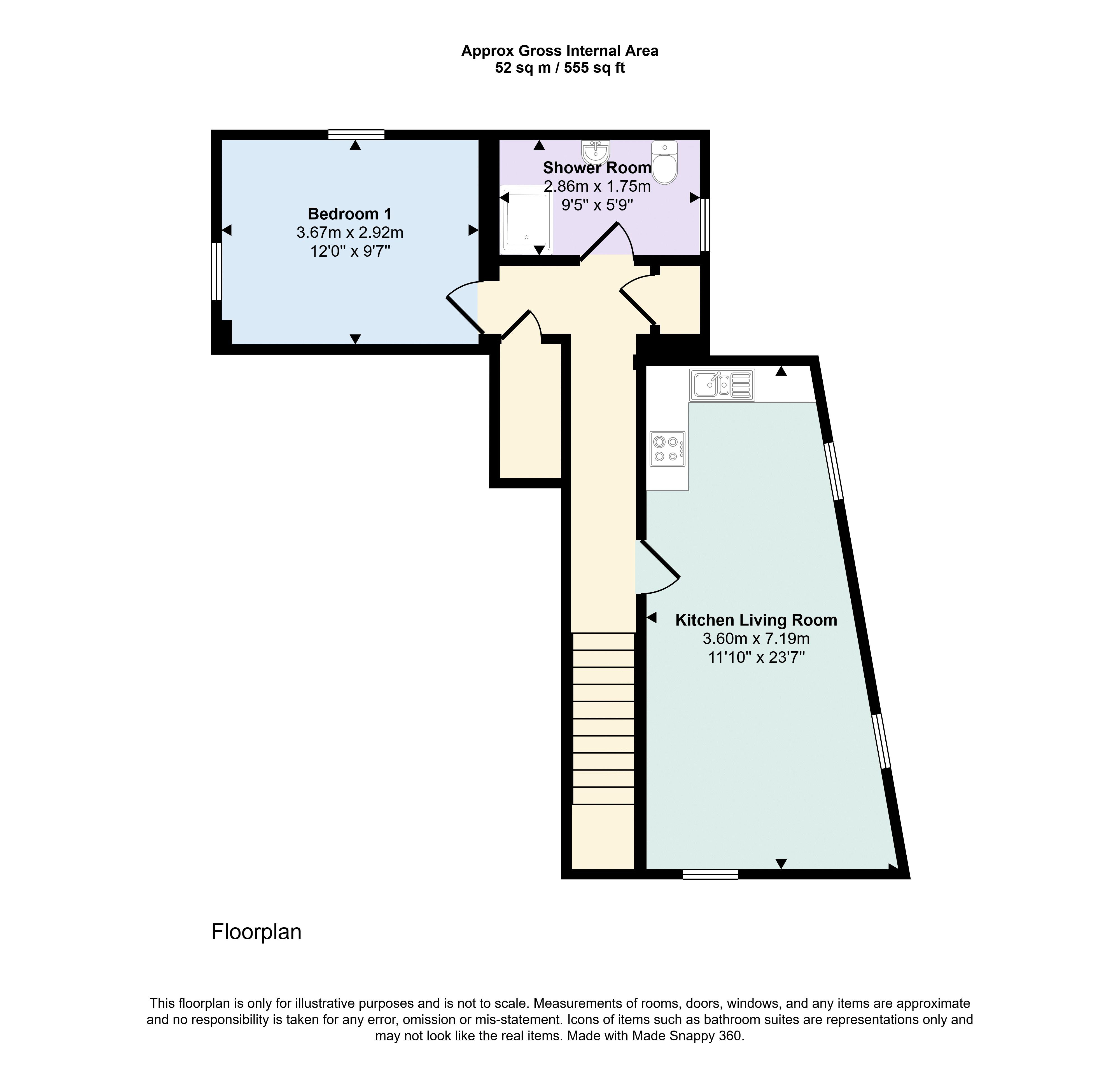 Flat 1, 28a, Gloucester Road, Trowbridge floorplan