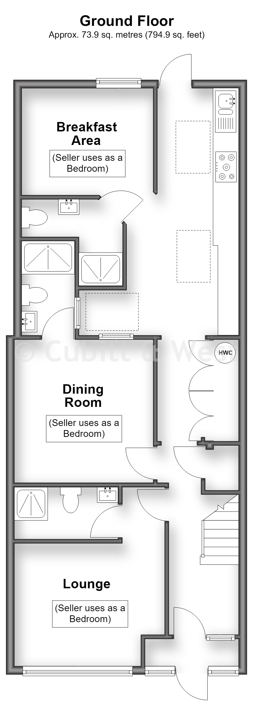 80, Harcourt Road, Croydon floorplan