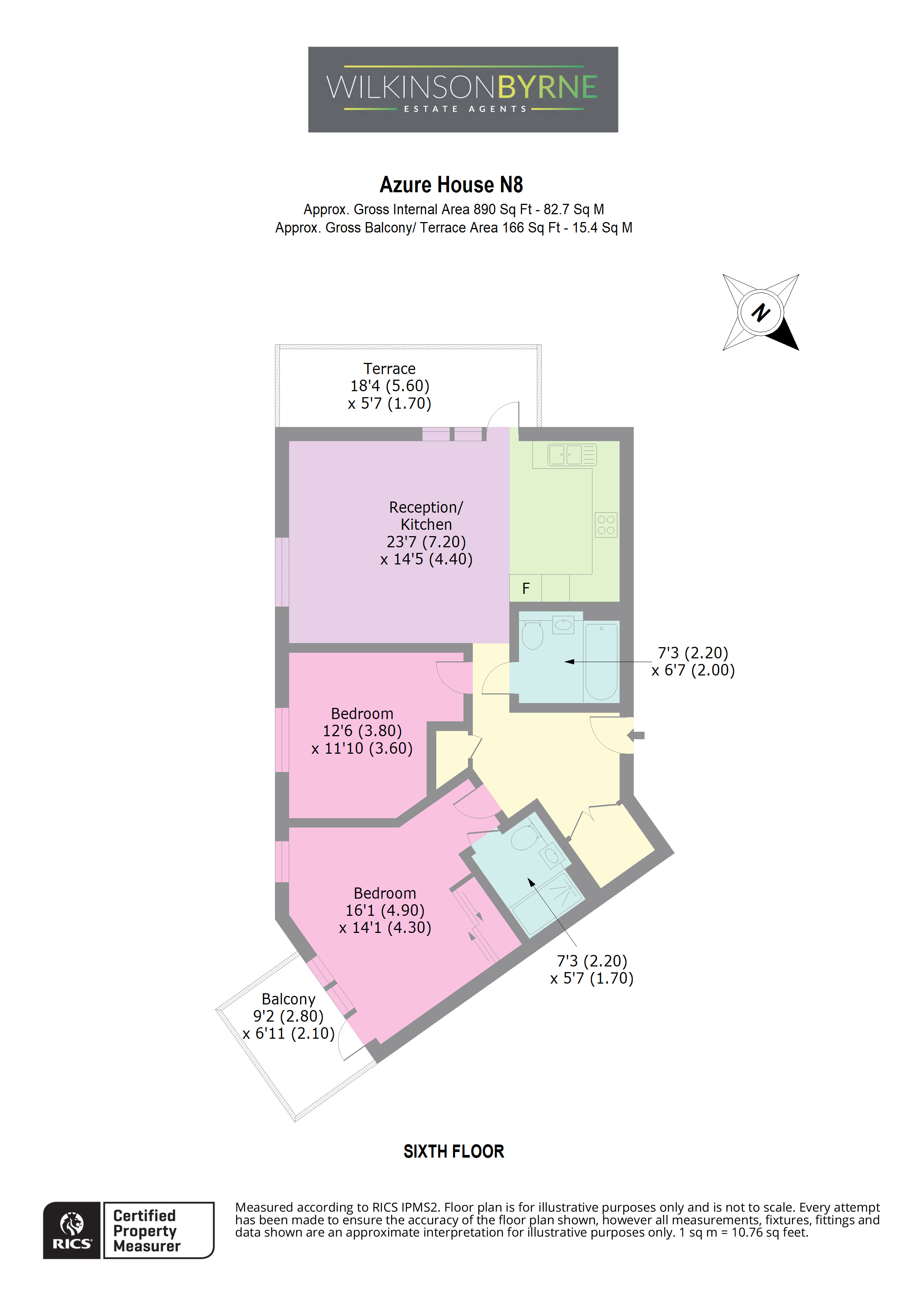 54, Azure House, Hornsey floorplan