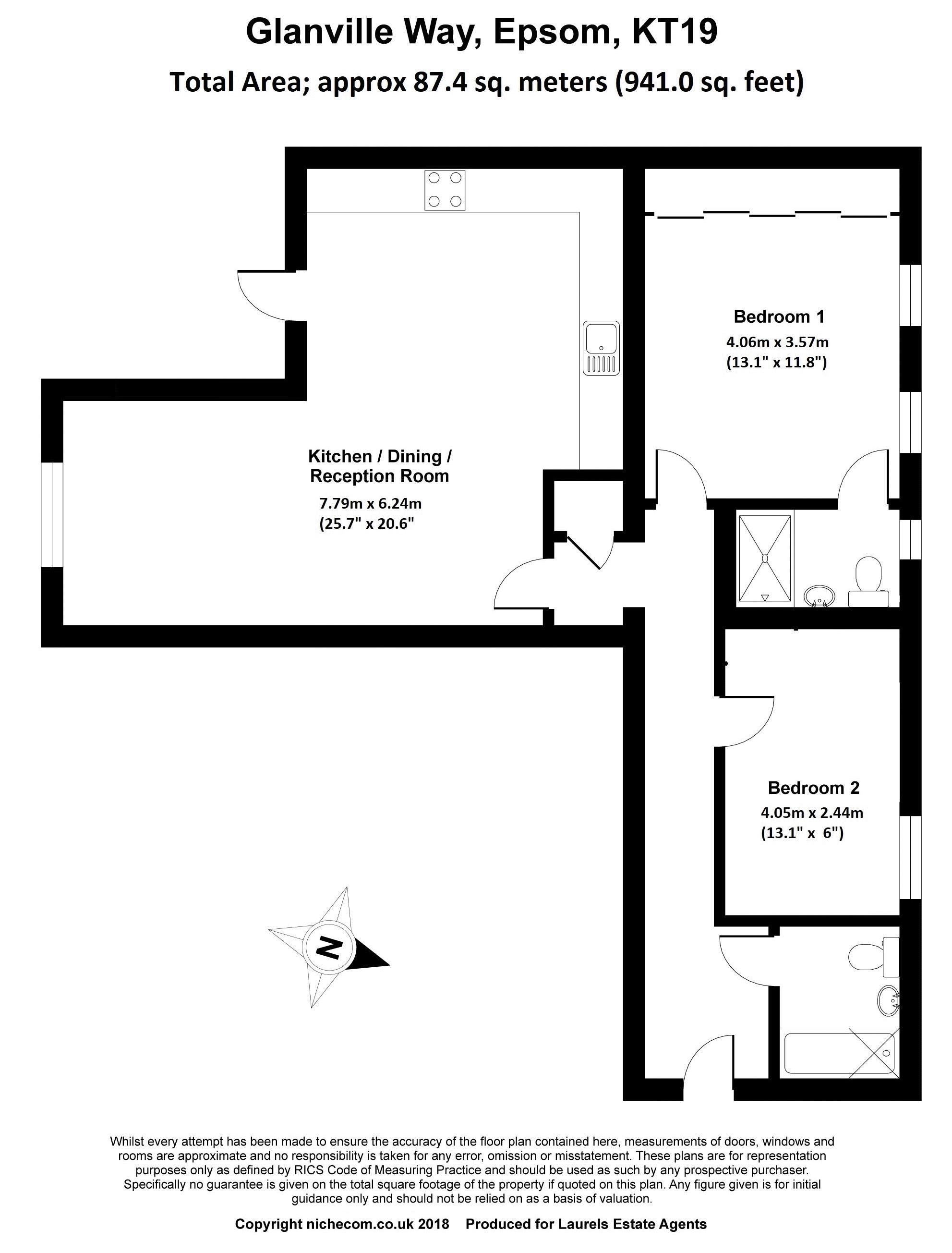 2 Bedrooms Flat for sale in Ashford Court, Noble Park, Epsom KT19