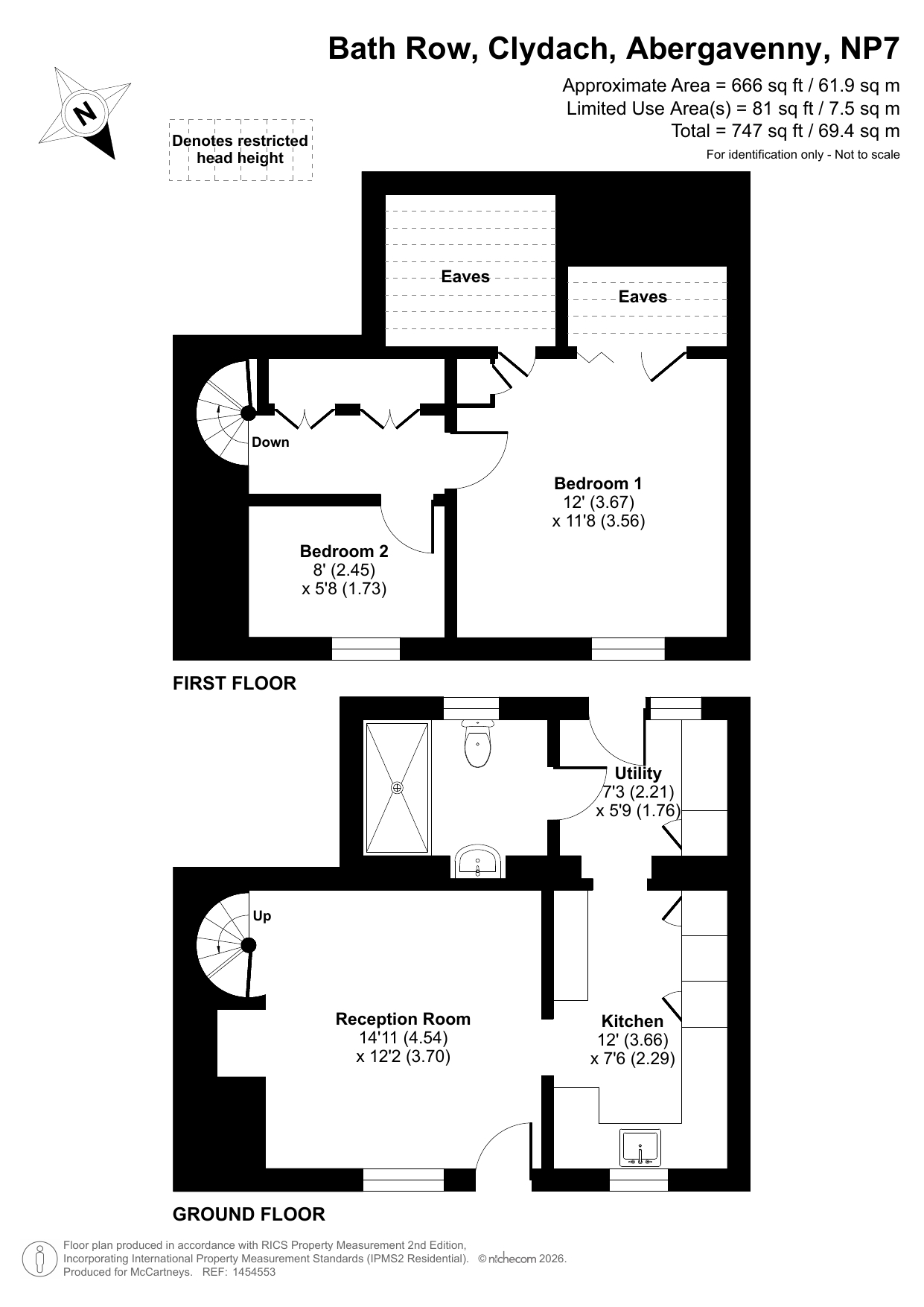 2, Bath Row, Abergavenny floorplan